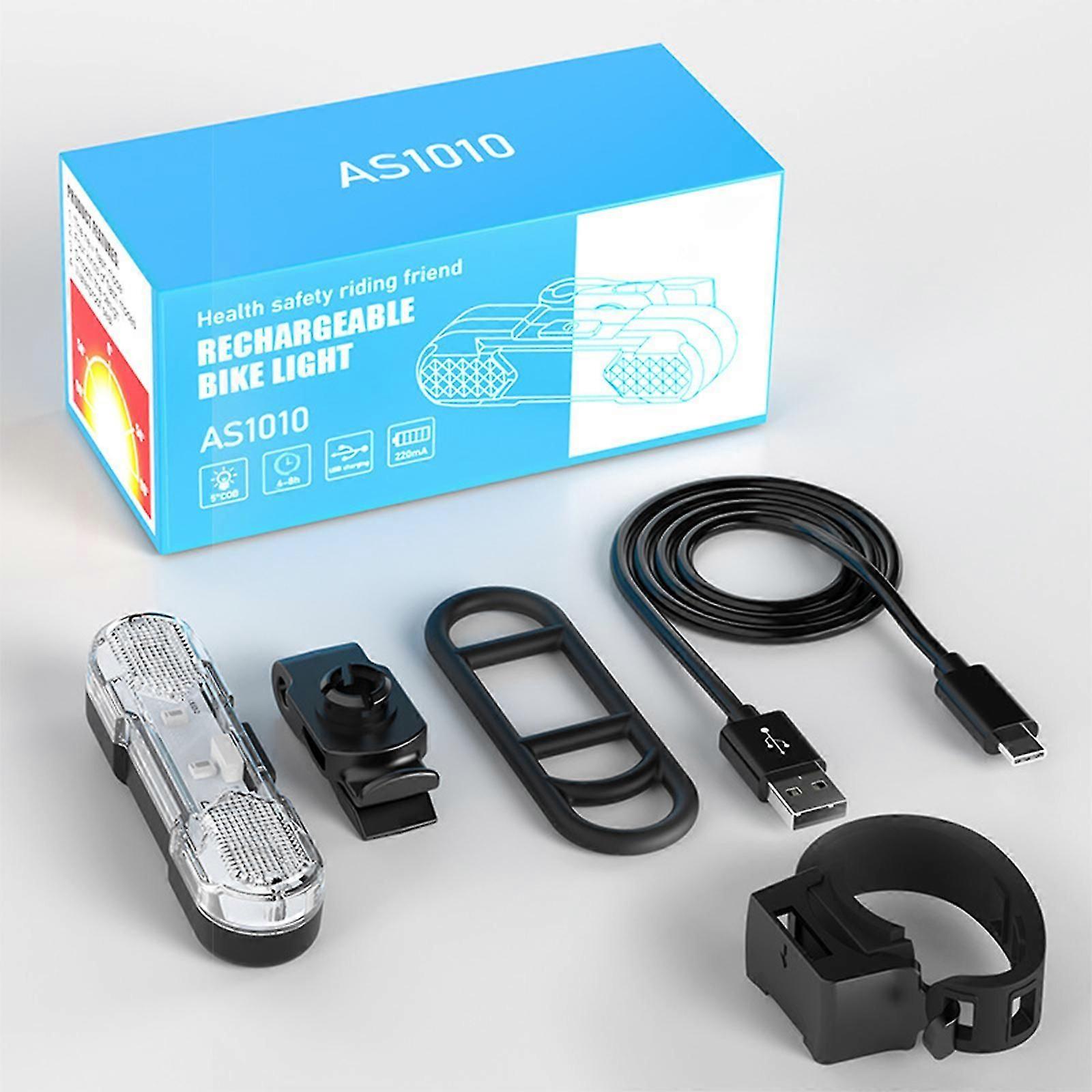 Akıllı bisiklet için arka ışık Parlak LED bisikletler için arka ışık, Ultra hafif USB şarj edilebilir bisiklet ışığı, Su geçirmez kask ışığı