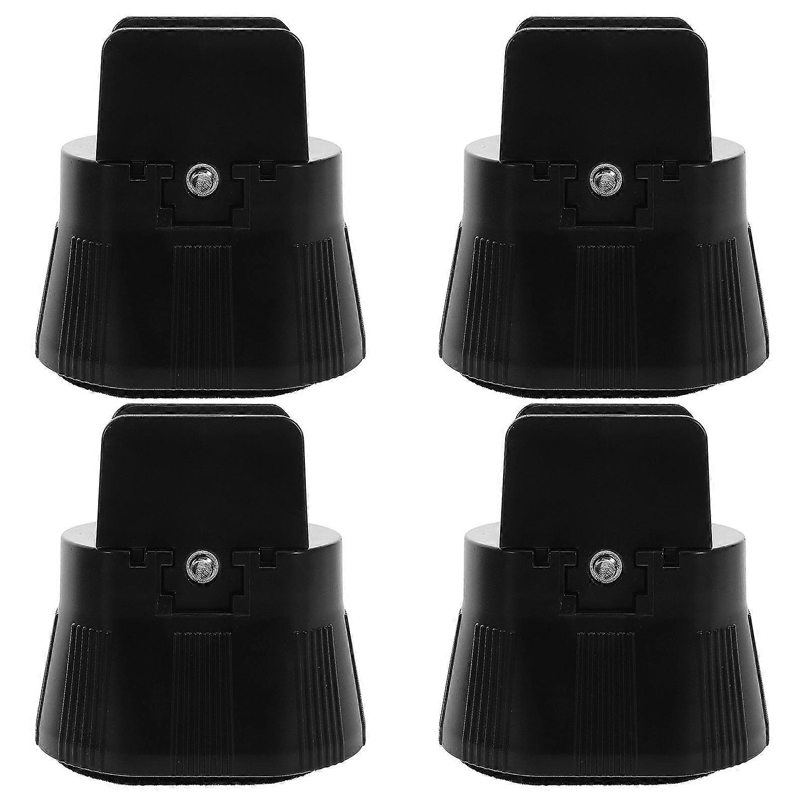 Adjustable Non Slip Furniture Risers 4 Pack Heavy Duty Plastic Feet for Beds, Chairs, Tables Height Adjusters for Stability, Durability, and