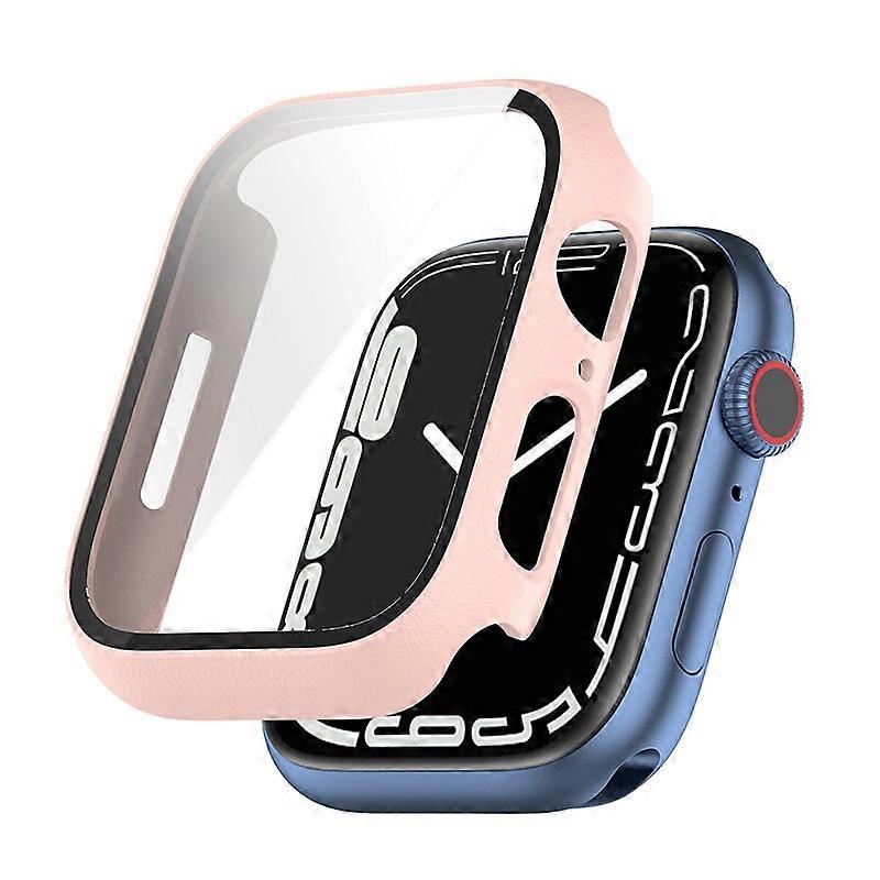 PC Frame with Tempered Glass Screen Protector Watch Case Cover for Apple Watch Series 9 8 7 45mm