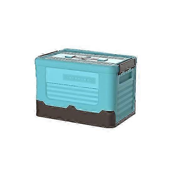 Collapsible Trunk Storage Box with Protective Cover - Foldable, Stackable & Moistureproof Organizer for Clothes, Books & Toys