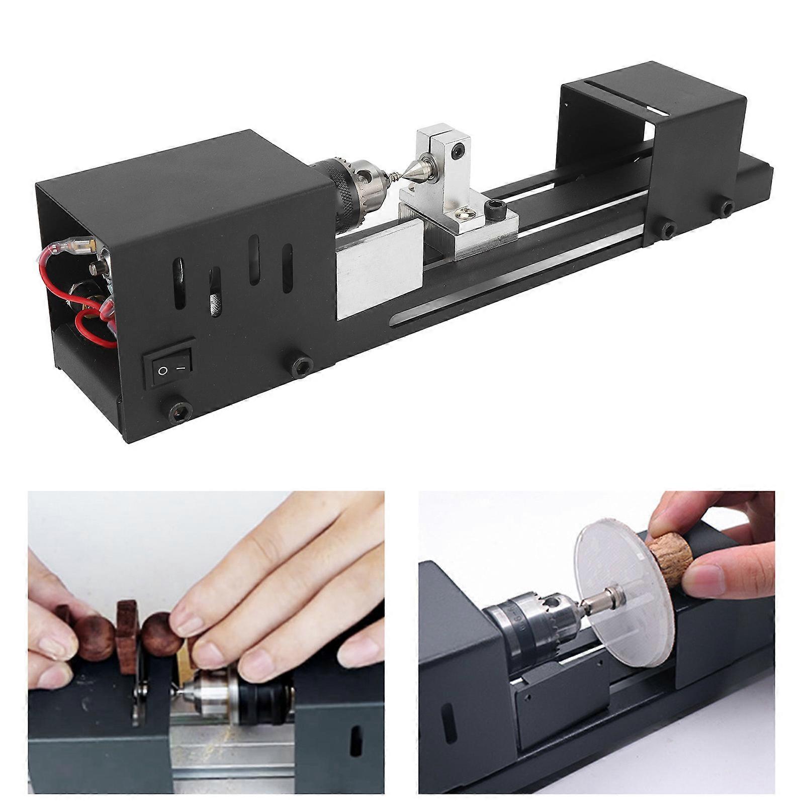 Bead Polisher Mini Lathe Accessory Beads Polishing Machine 110‑240V for DIY Woodworking EU Plug 