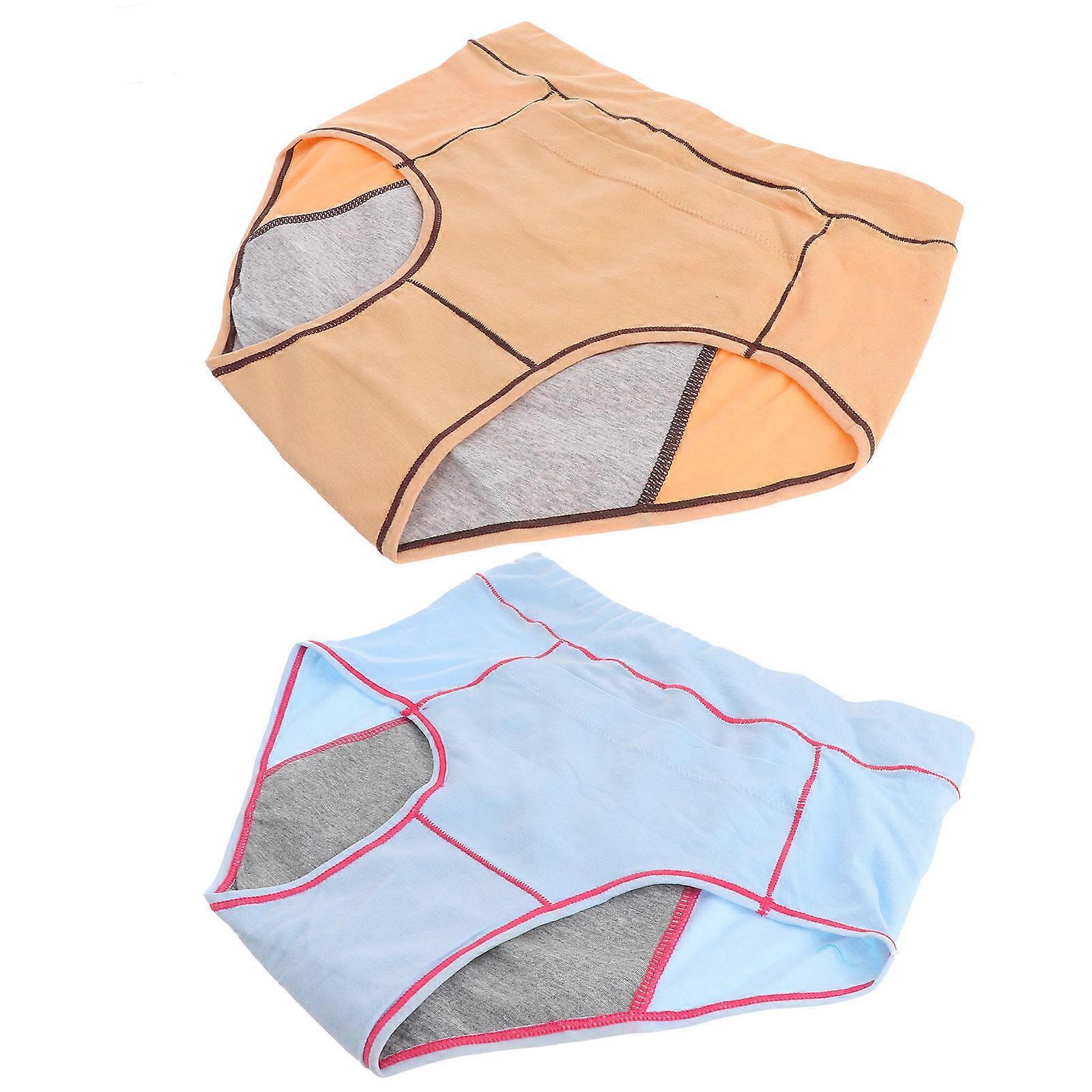 Menstrual Underpants for Women Leakproof and Moisture Absorbing Cotton Briefs Assorted Color