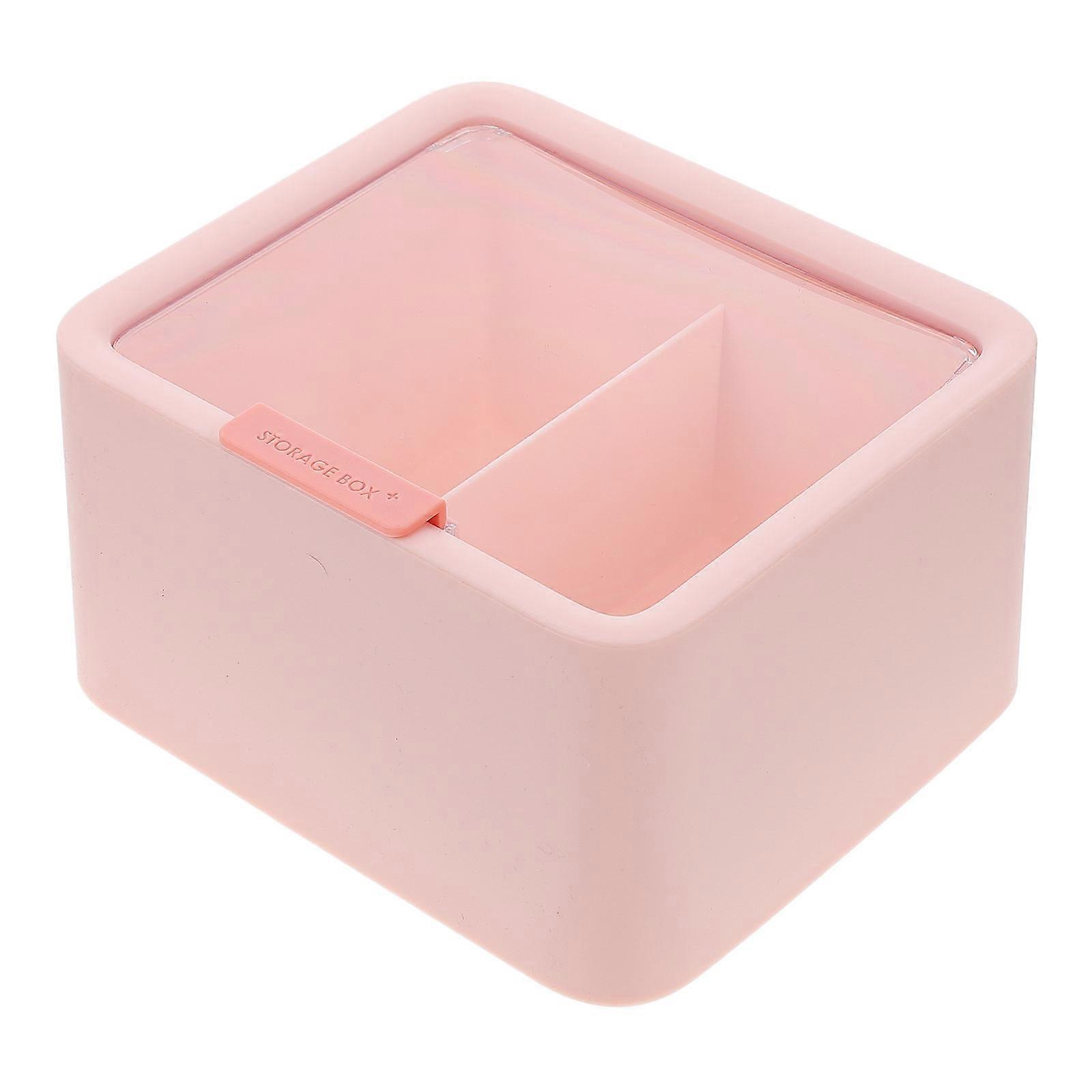 1 Pc Simple Desktop Makeup Cotton Pads Storage Box Storage Case