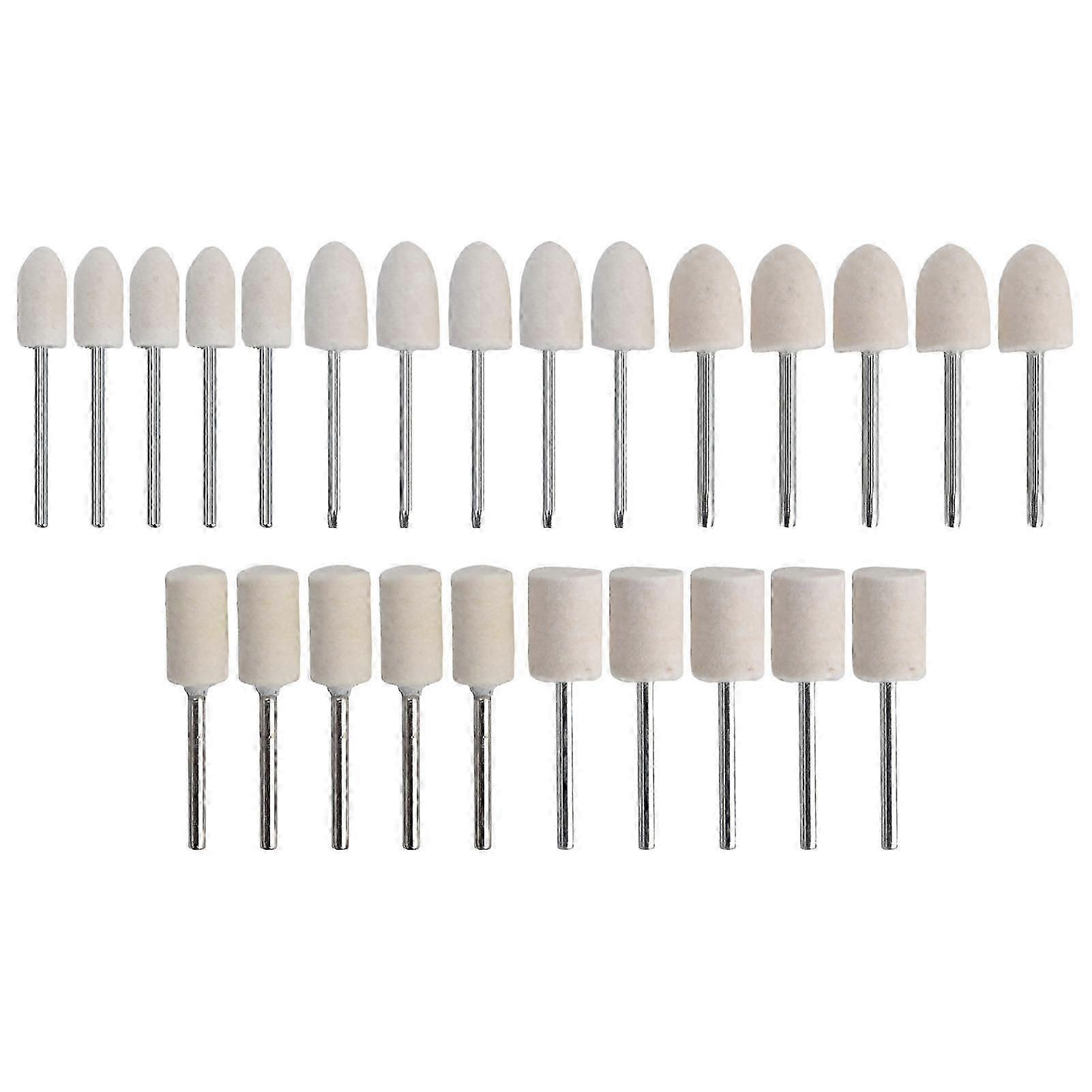 25Pcs Felt Polishing Wheel Wool Buffing Grinding Bits Rotary Tool Drill Attachment