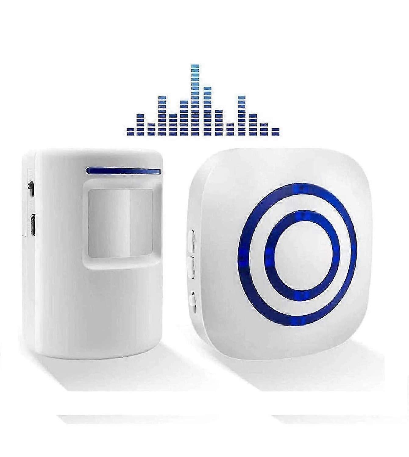 Wireless Electric Doorbell Kit With 1 Receiver And 1 Pir Motion Detector Sensor Alarm Visitor Security Alarm With Music Melody