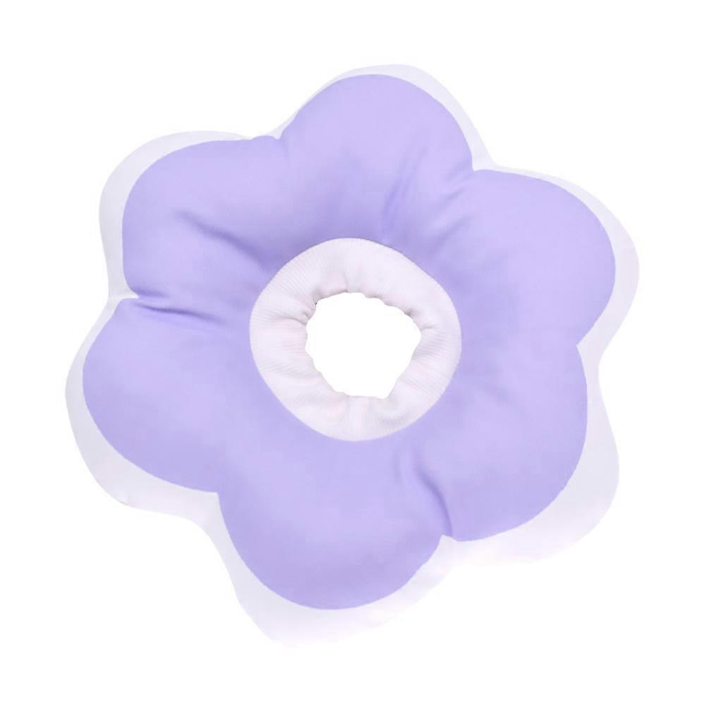 Soft Pet Cat Neck Collar for Wound Protection, Post Surgery Comfort, Scratch and Bite Prevention, Size S, Purple