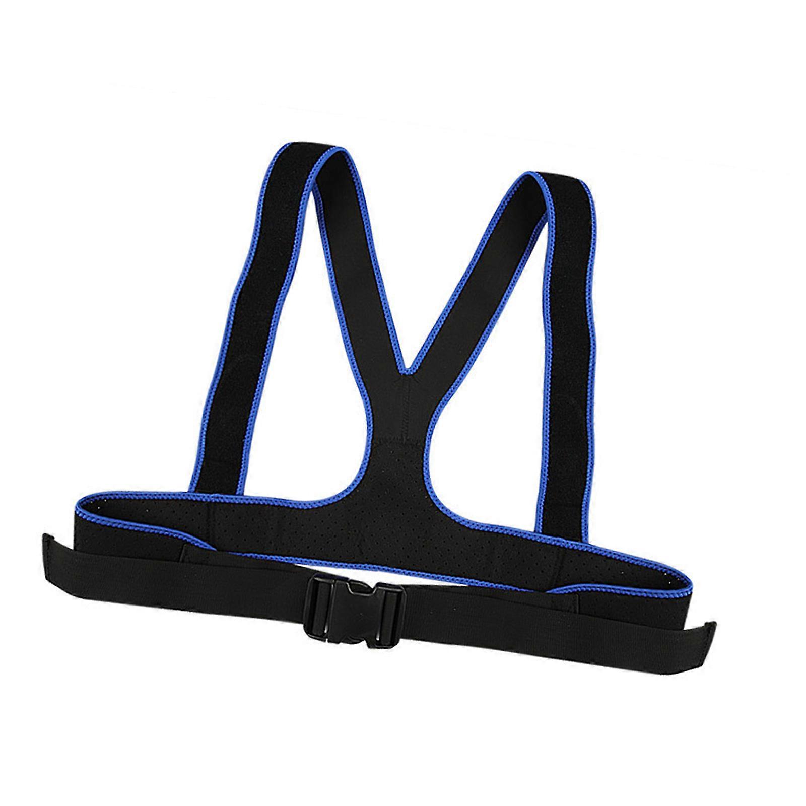 Secure Wheelchair Seat Belt Harness Adjustable Elastic Strap Elastic Wheelchair Harness for Elderly Seniors Patients  Blue