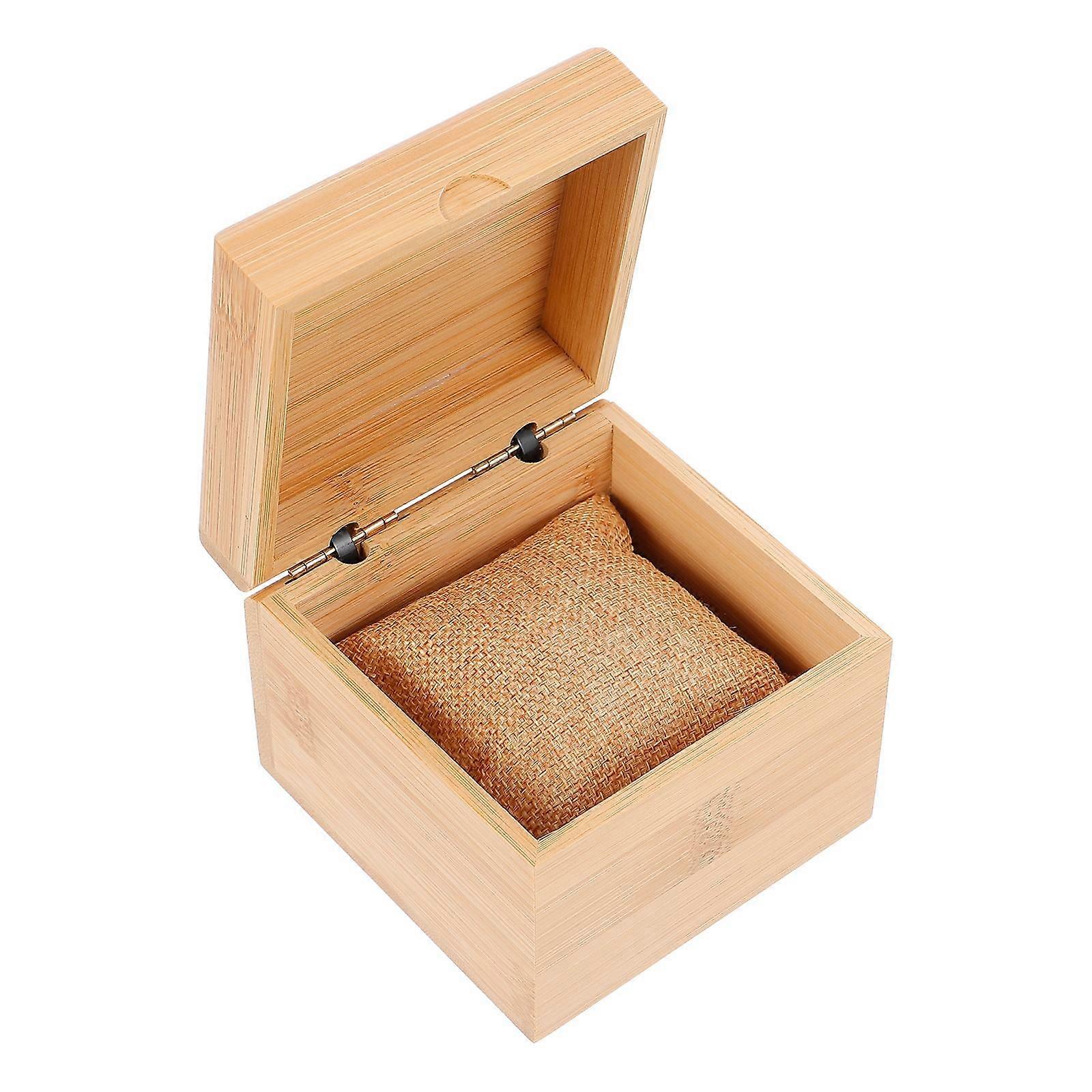 Wooden Watch Box for Storage Use Durable and Elegant Design Protects Watch 4.5"x3.2" .8"