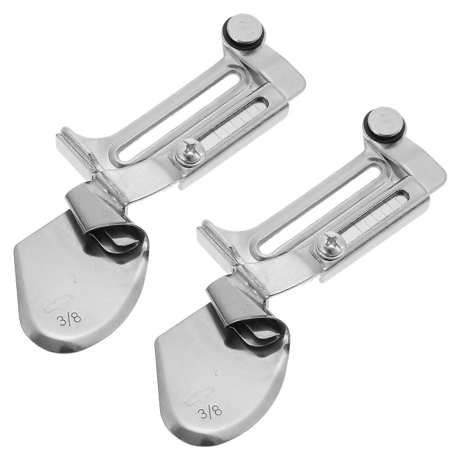2Pcs Sewing Machine Curling Presser Feet Stainless Steel Presser Foot for Home
