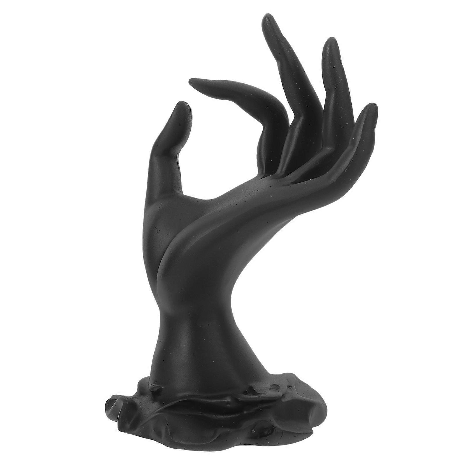 Desktop Ring Holder Resin Hand-Shaped Jewelry Stand Craftsmanship For Exhibition 1Set