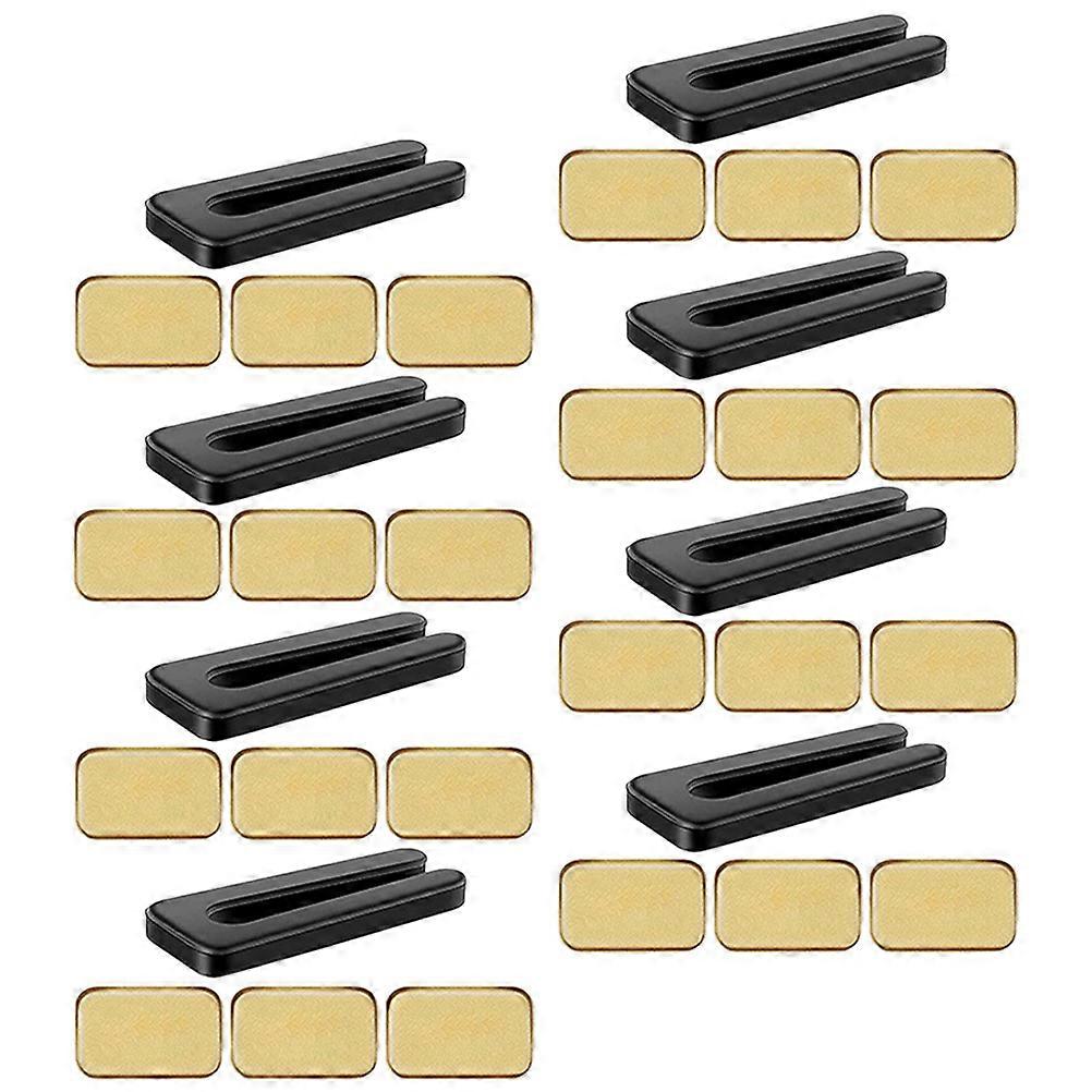 مروحة السقف التوازن كليب الحد من الضوضاء أسود معدن للاستخدام المنزلي 4.2X1.8CM 10 مجموعات