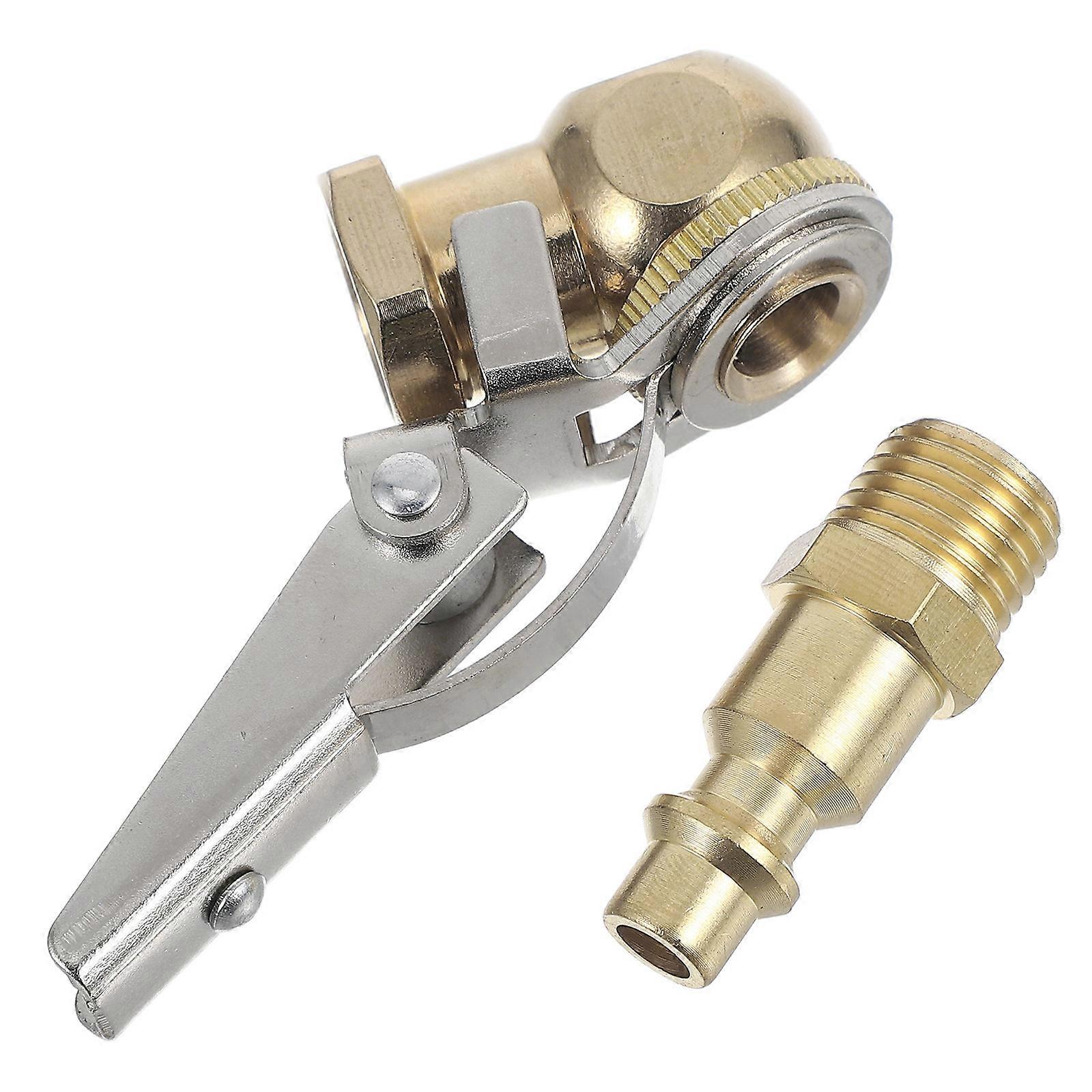 2pcs Tire Inflator Nozzle Adapter for Quick Connect Air Chuck NPT Air Compressor Attachments for Cars, Trucks, RVs, Motorcycles – Durable Design for