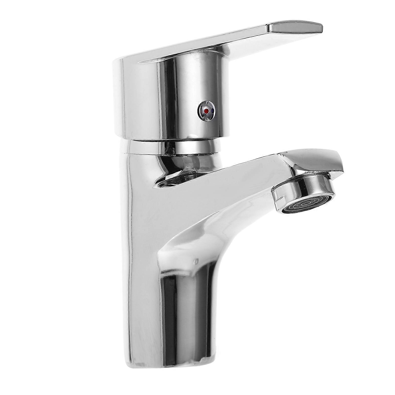 Waterfall Faucet Single Hole Zinc Alloy Kitchen Bathroom Tap with Streamlined Design for Easy Installation and Reliable Use Silver