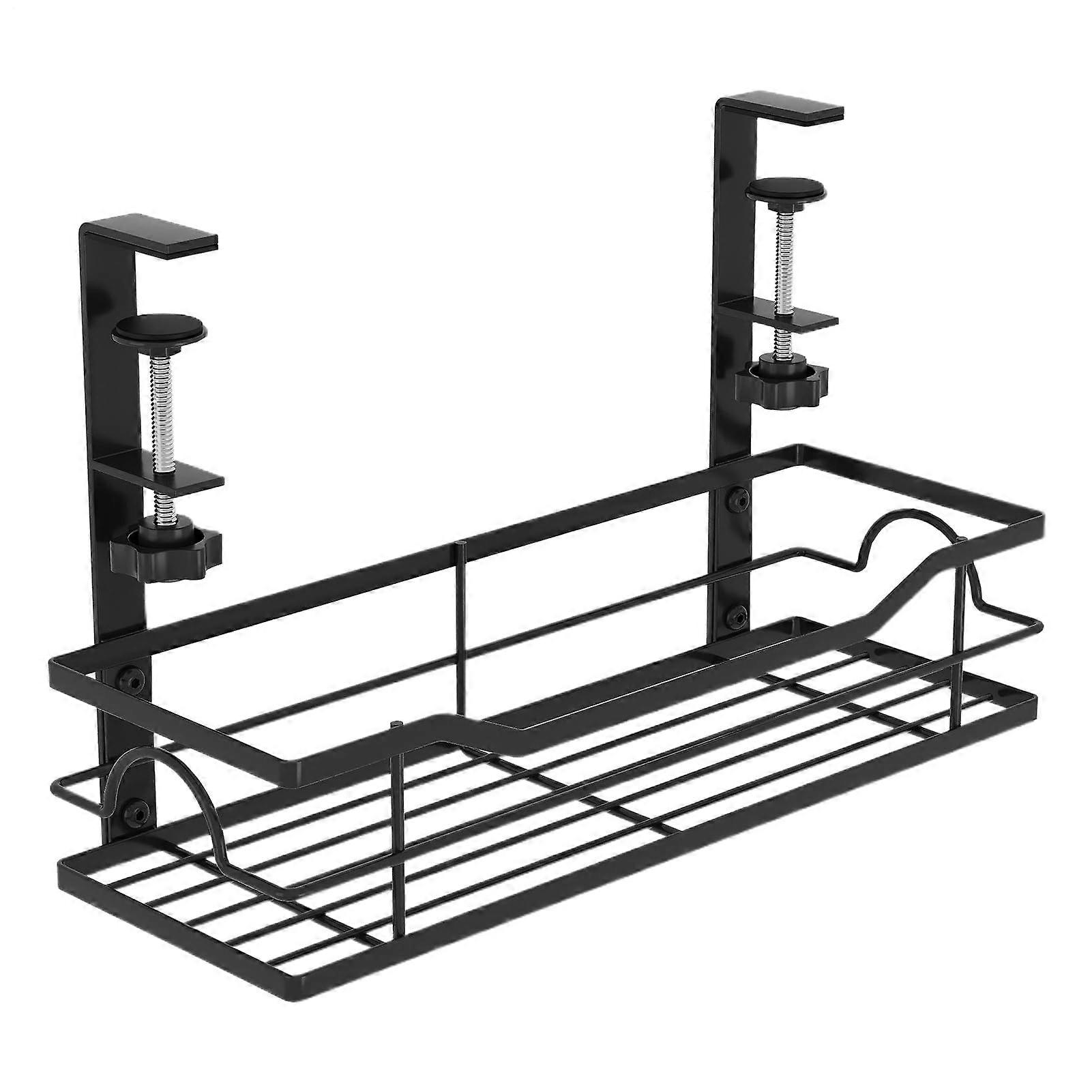 Cable storage under the desk, spacesaving, extended storage basket for desk