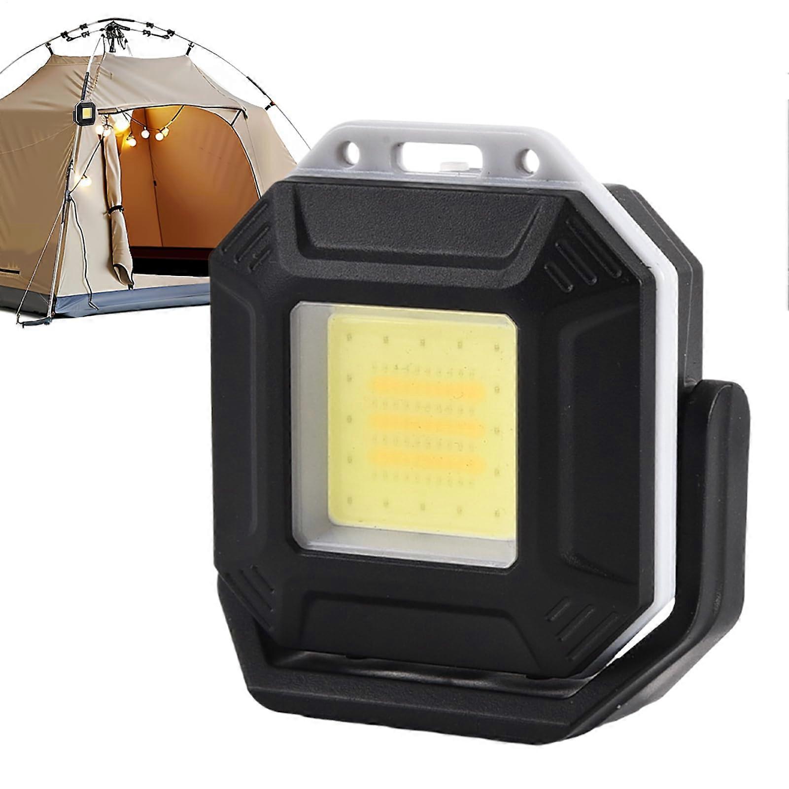 Magnetic Camping Light Portable Magnetic Lamp Bright Waterproof Light with USB Charging, Multifunctional for Workshop, Car, Boat, Work Use, Black