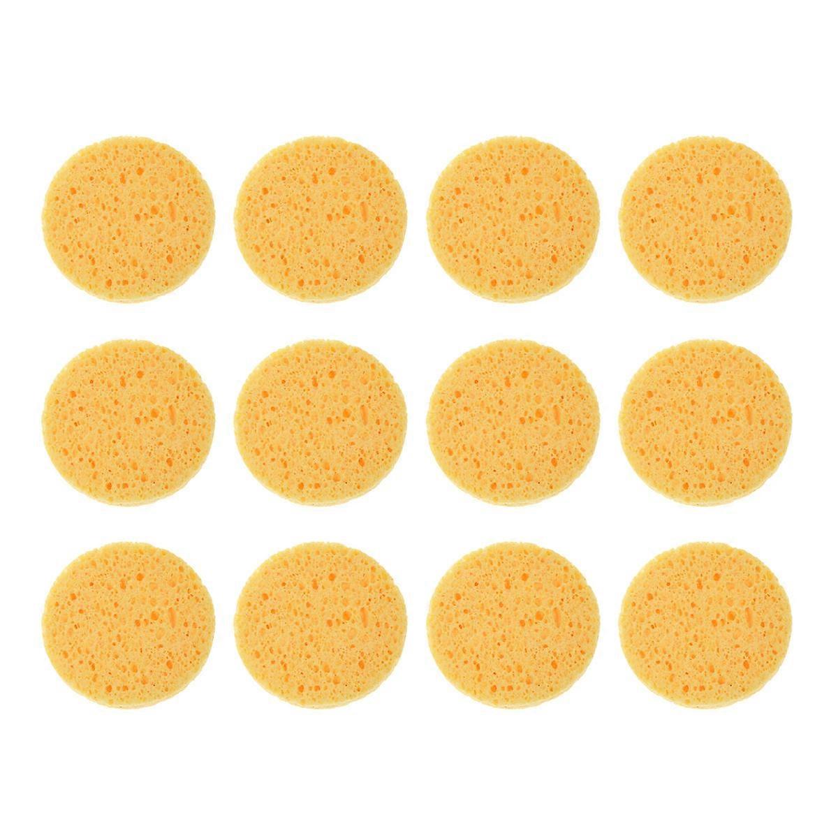 Natural Cellulose Face Cleaning Sponge Puff   12pcs Gentle Exfoliating Pads for Deep Pore Cleansing Safe for All Skin Types Skincare Routine