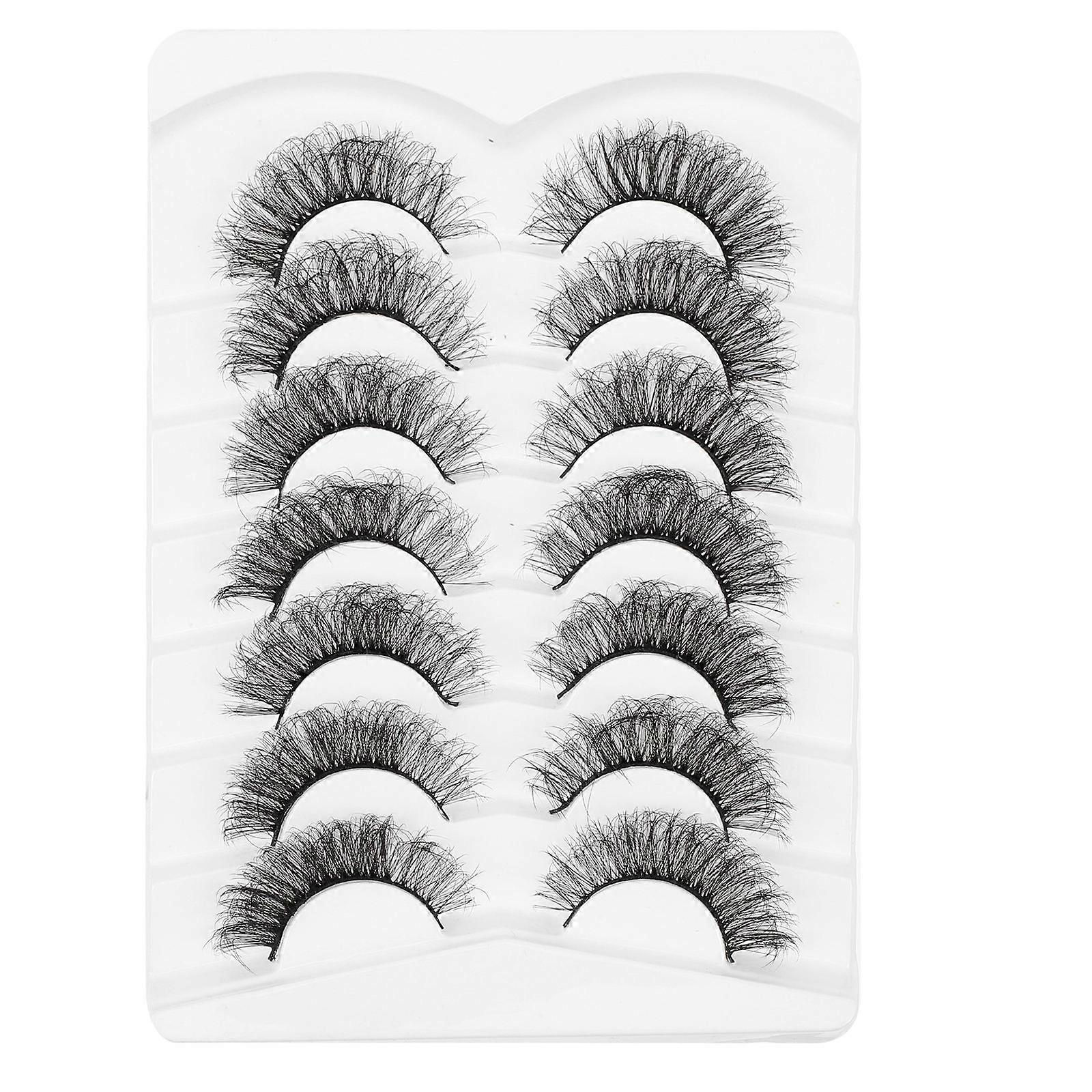 False Eyelashes for Daily Use and Parties Black Plastic Adjustable Size 1 Box
