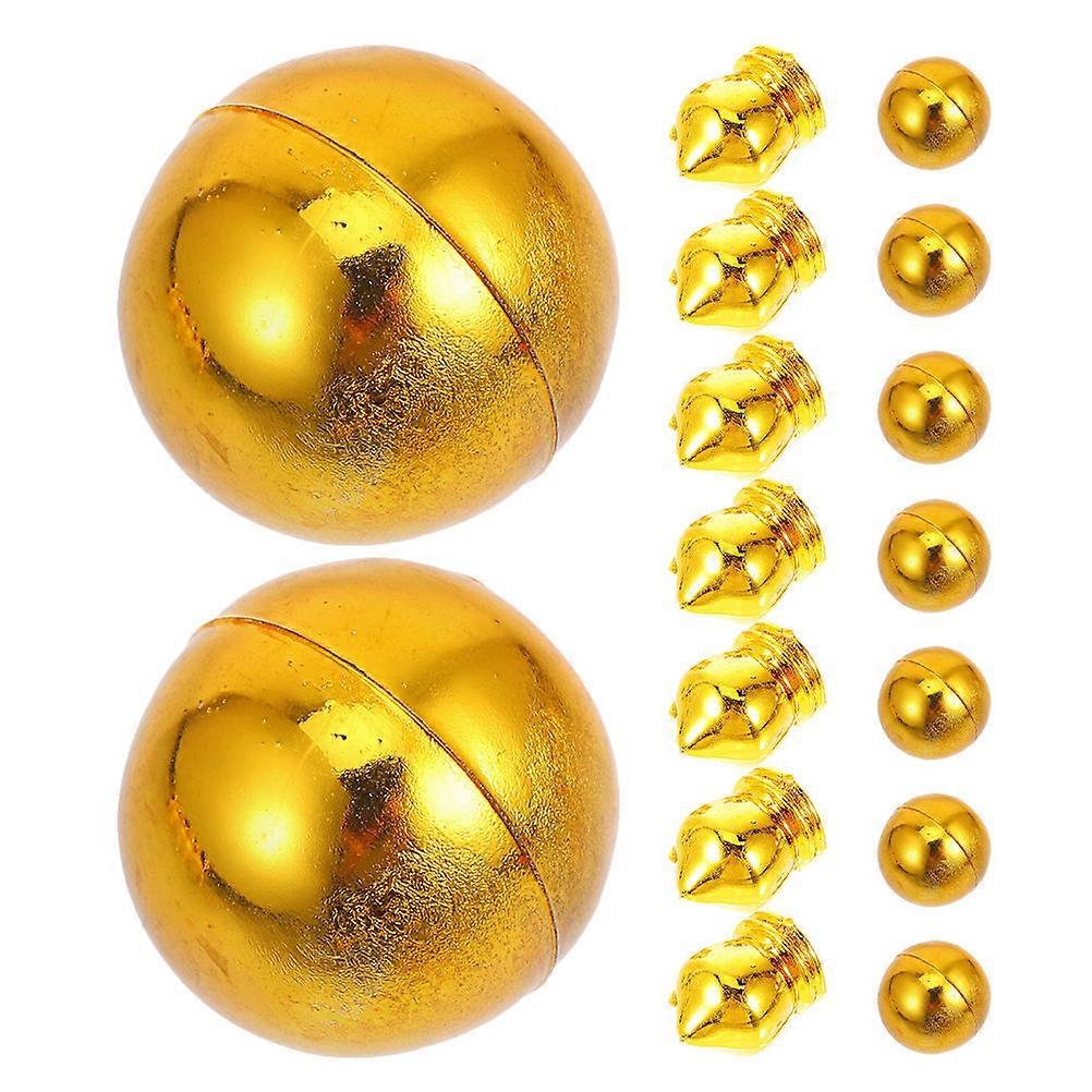 Golden Plastic Flagpole Ball Topper for Small Pennants Durable and Easy to Install 20 Pieces