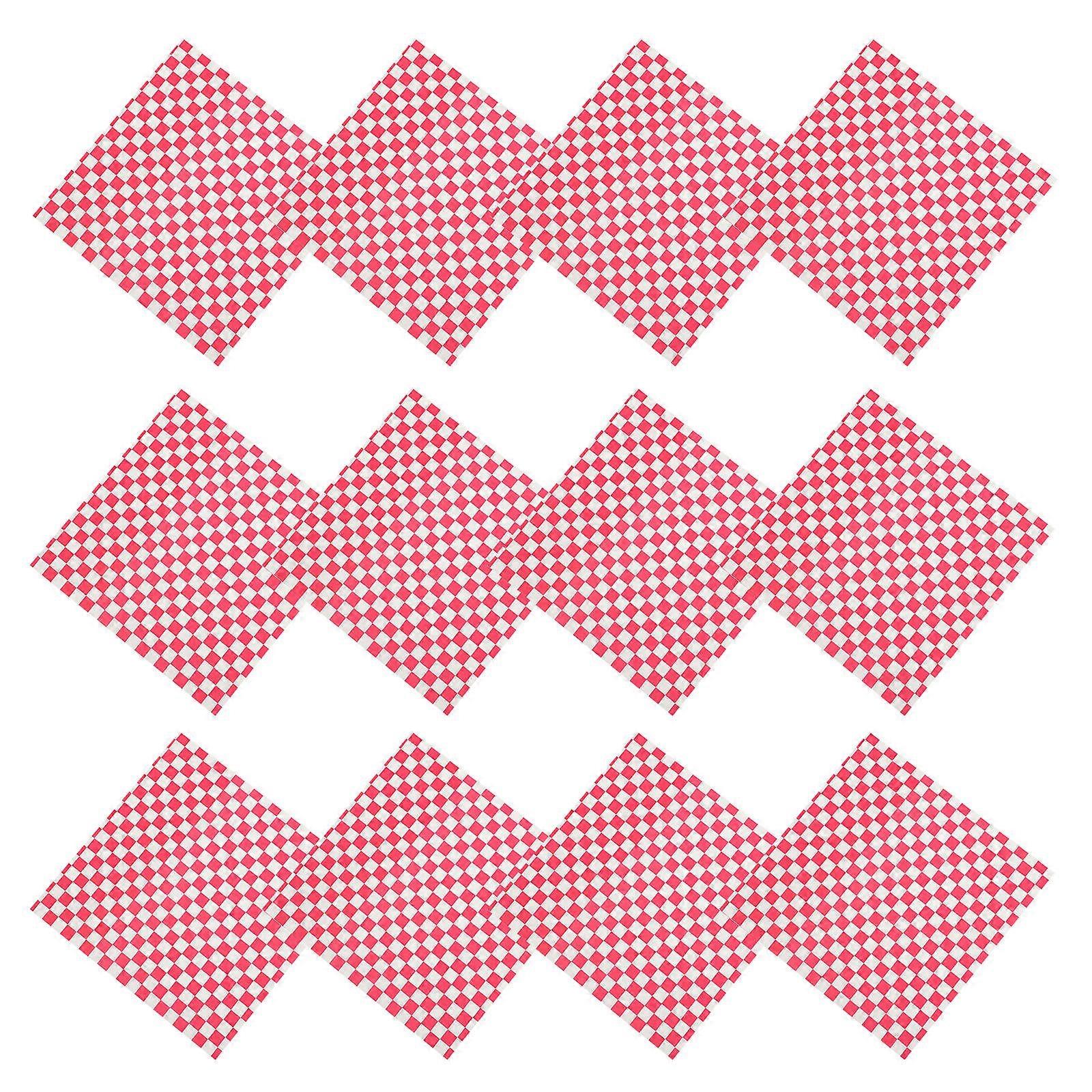 Pink Greaseproof Food Basket Paper Liners for Cake Decoration 50 Sheets NonStick Oil Proof Paper