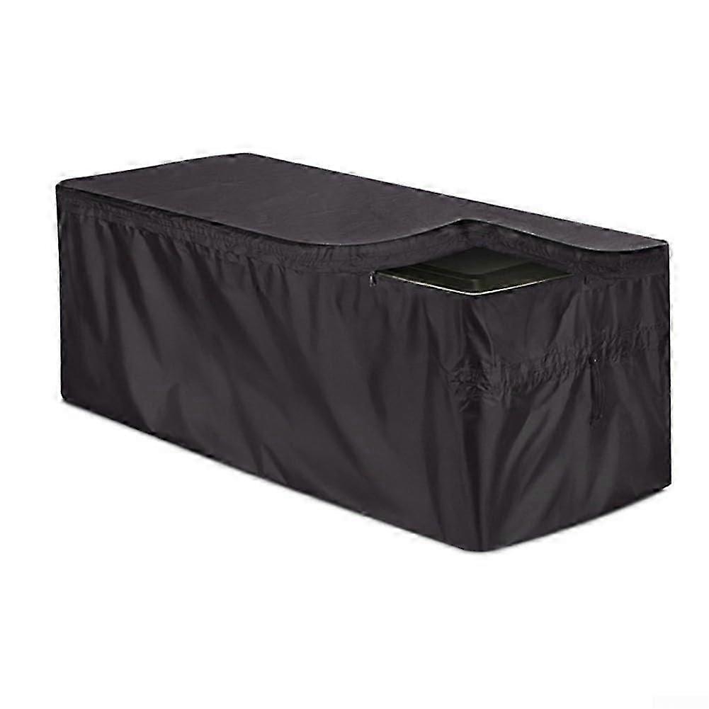 Large Outdoor Storage Box Cover with Adjustable Drawstring, 210D Oxford Fabric