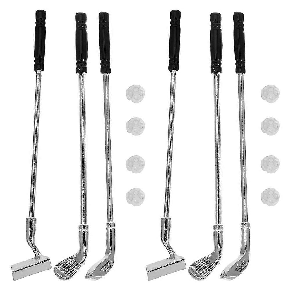Miniature Golf Club Set with Balls – Realistic Dollhouse Accessory for Outdoor Sport Games and Collector Displays