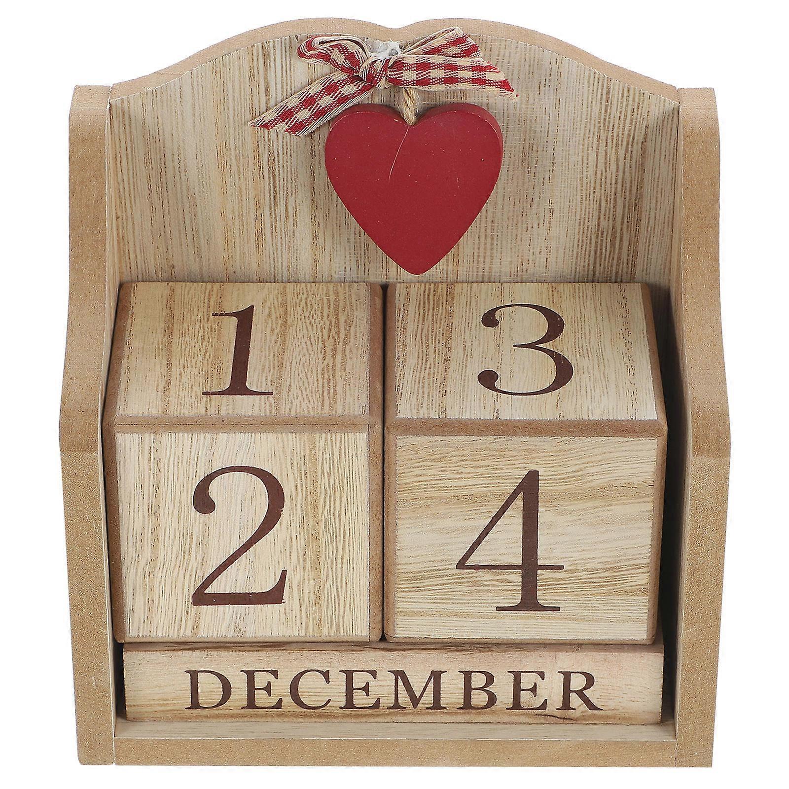 Light Yellow Perpetual Date Calendar Blocks for Decoration on Desk or Office 4.5 x 3.2 x 2.8 inches