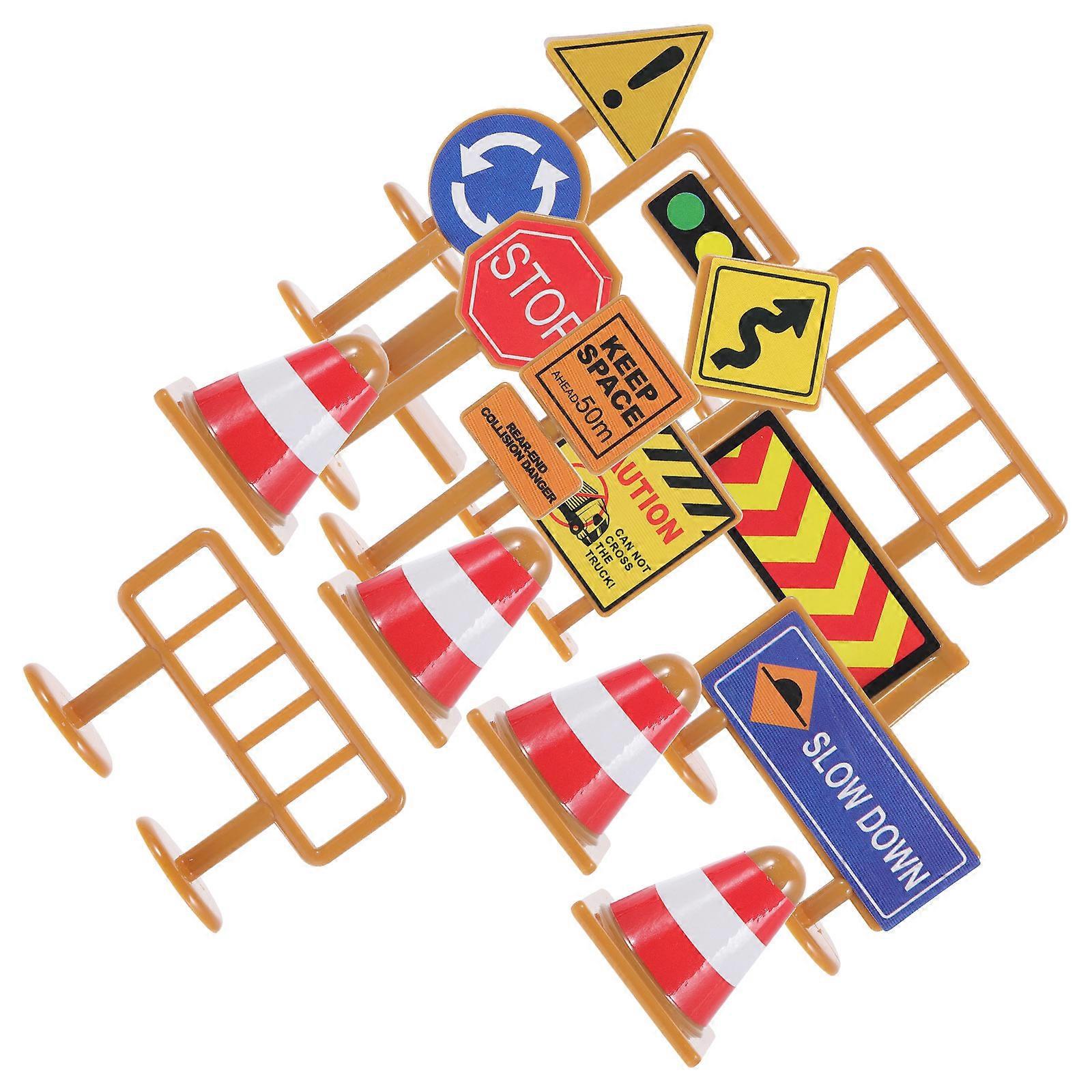 Trafikkskiltmodeller Mini trafikkskiltleker for barn 2 sett