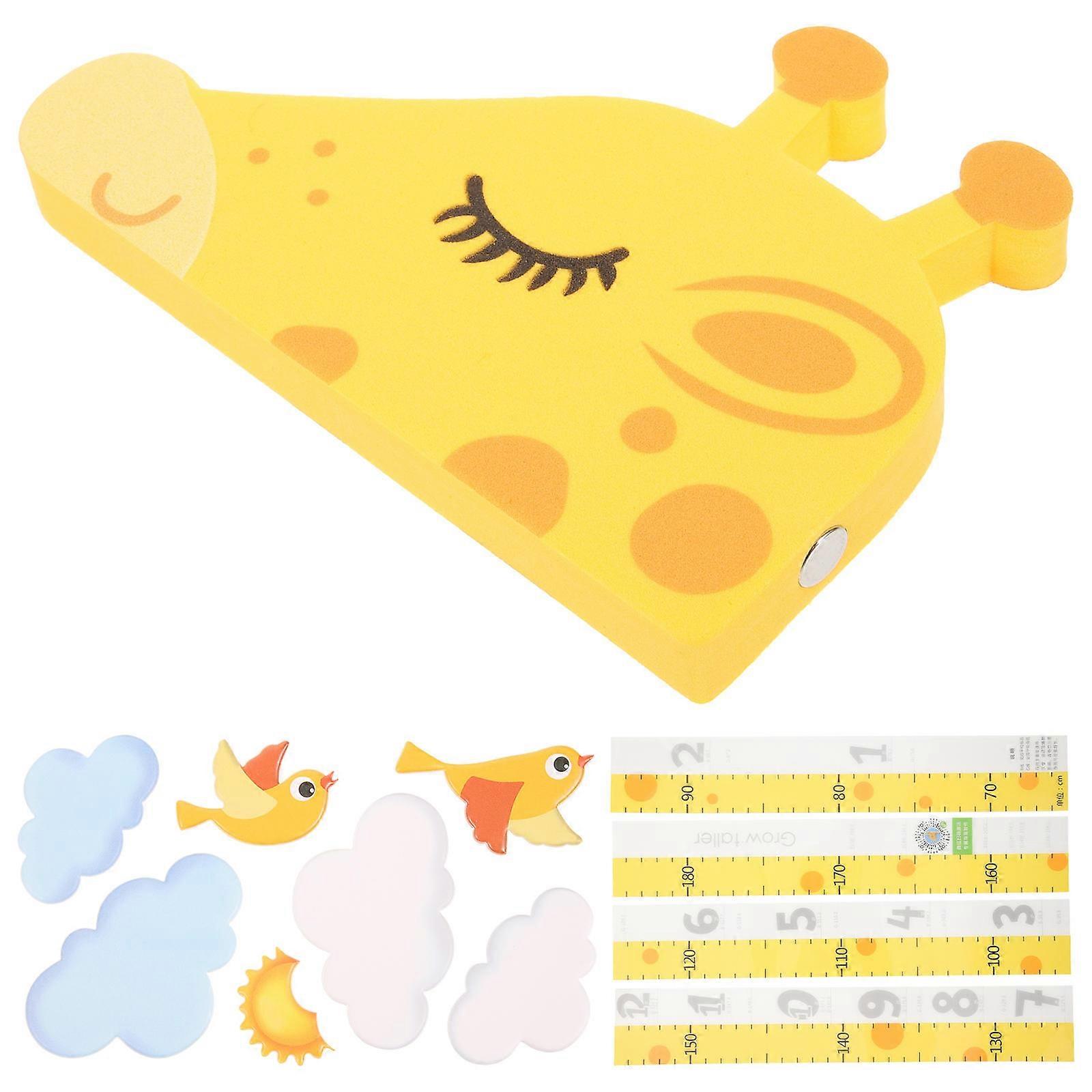 Growth Chart Sticker For Wall 1 Set Giraffe Activity Height Ruler For Parents And Kids With Self-Adhesive Feature