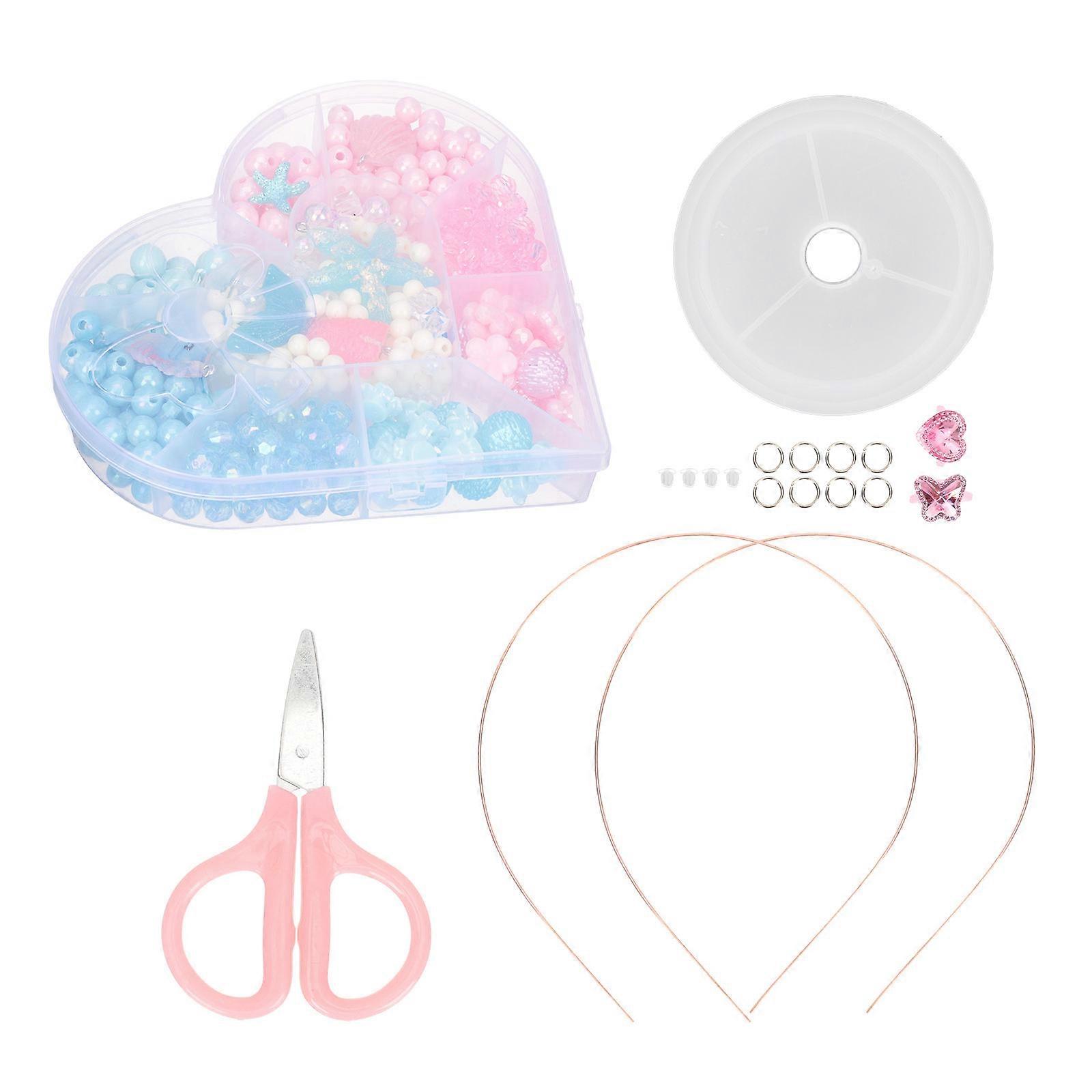 Kids Jewelry Making Kit Perfect For DIY Projects Assorted Color Beads And Craft Materials 1 Set