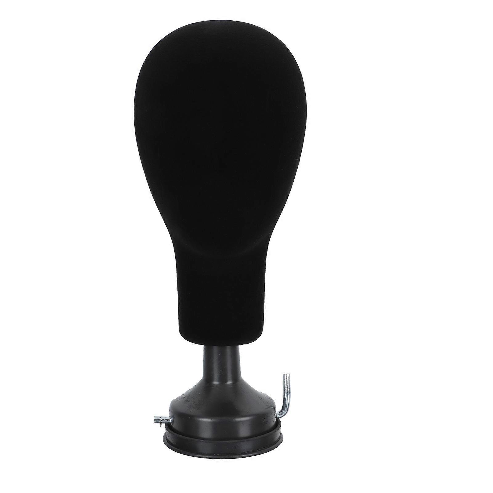 Wigs Holder For Daily Use Featuring Simple Design Head Shaped Display Model In Black Color With 1Pcs
