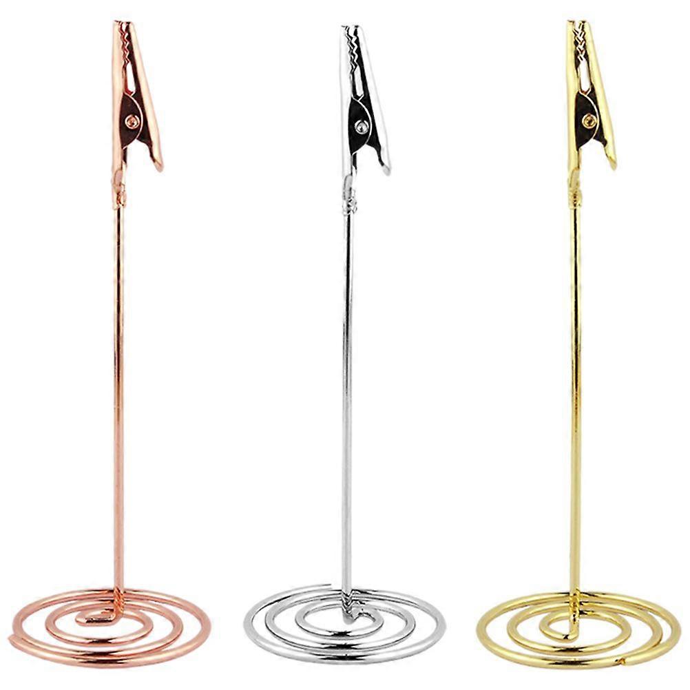 3 pcs Table Place Card Holder Memo Clip Holder Photo Holder Table Number Holder