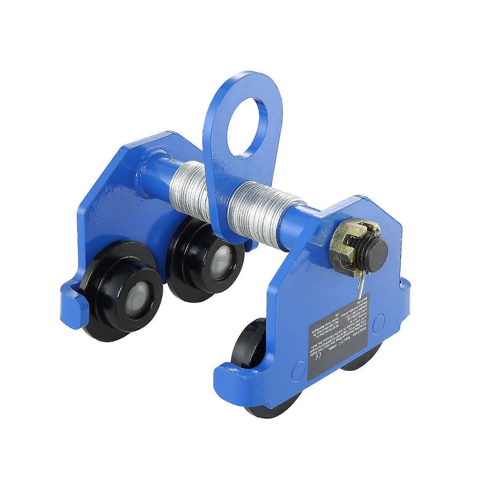 Manual Trolley, 4400 lbs/2 Ton Load Capacity, with Dual Wheels, Adjustable for I-Beam Flange Width 2.5" to 7", Heavy Duty Alloy Steel