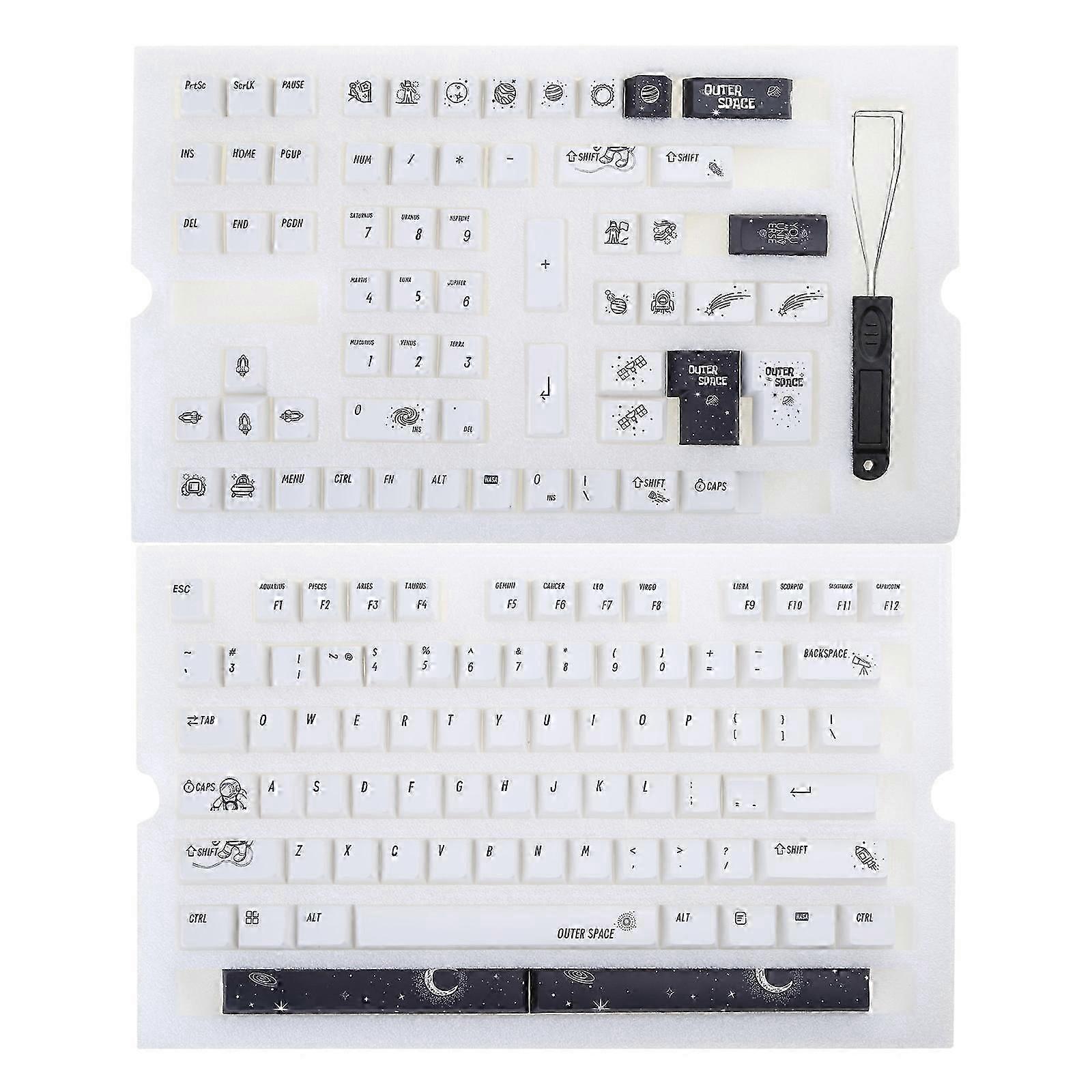 134 tangenter Keycaps PBT Cherry Retro Keycap för 61/64/68/87/96/104/108 Layout