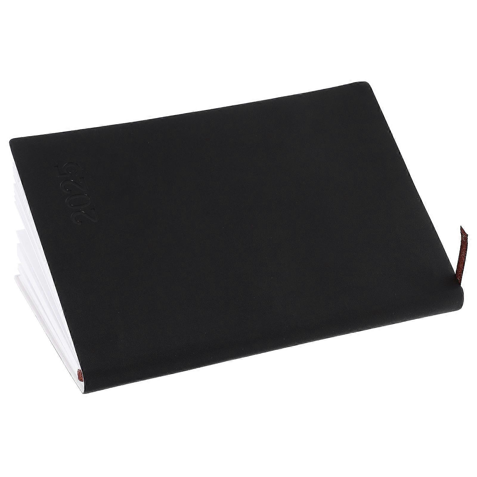 Daily Planner Organizer with PU Cover and Paper Pages for Writing Use Black A5 Size