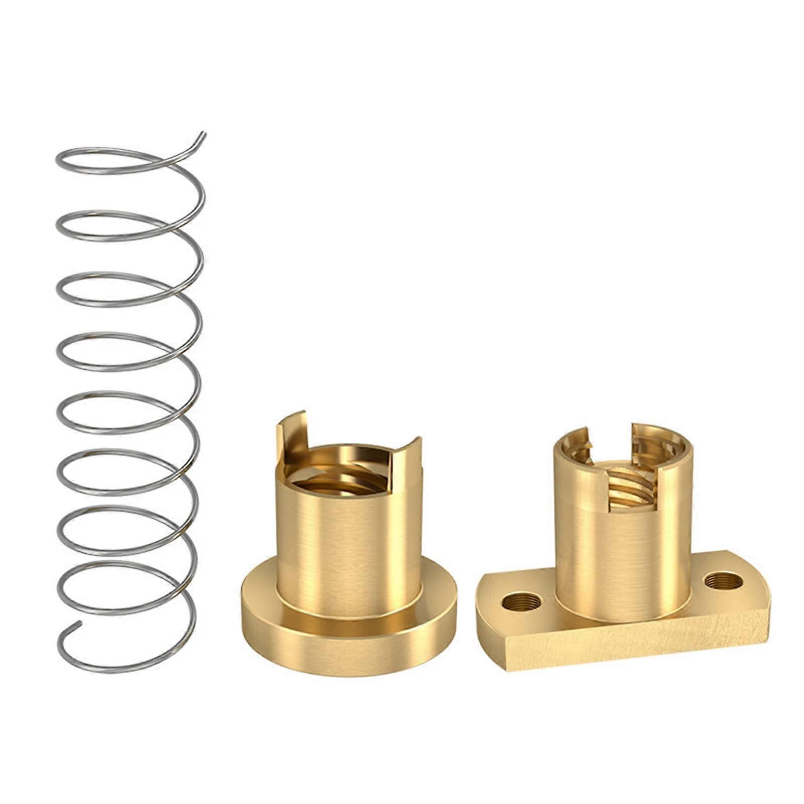 3D Printer Accessories T8 Anti-Backlash Lead Screw Brass Nut 2mm Compatible with 2mm/4mm/8mm Thread Sizes