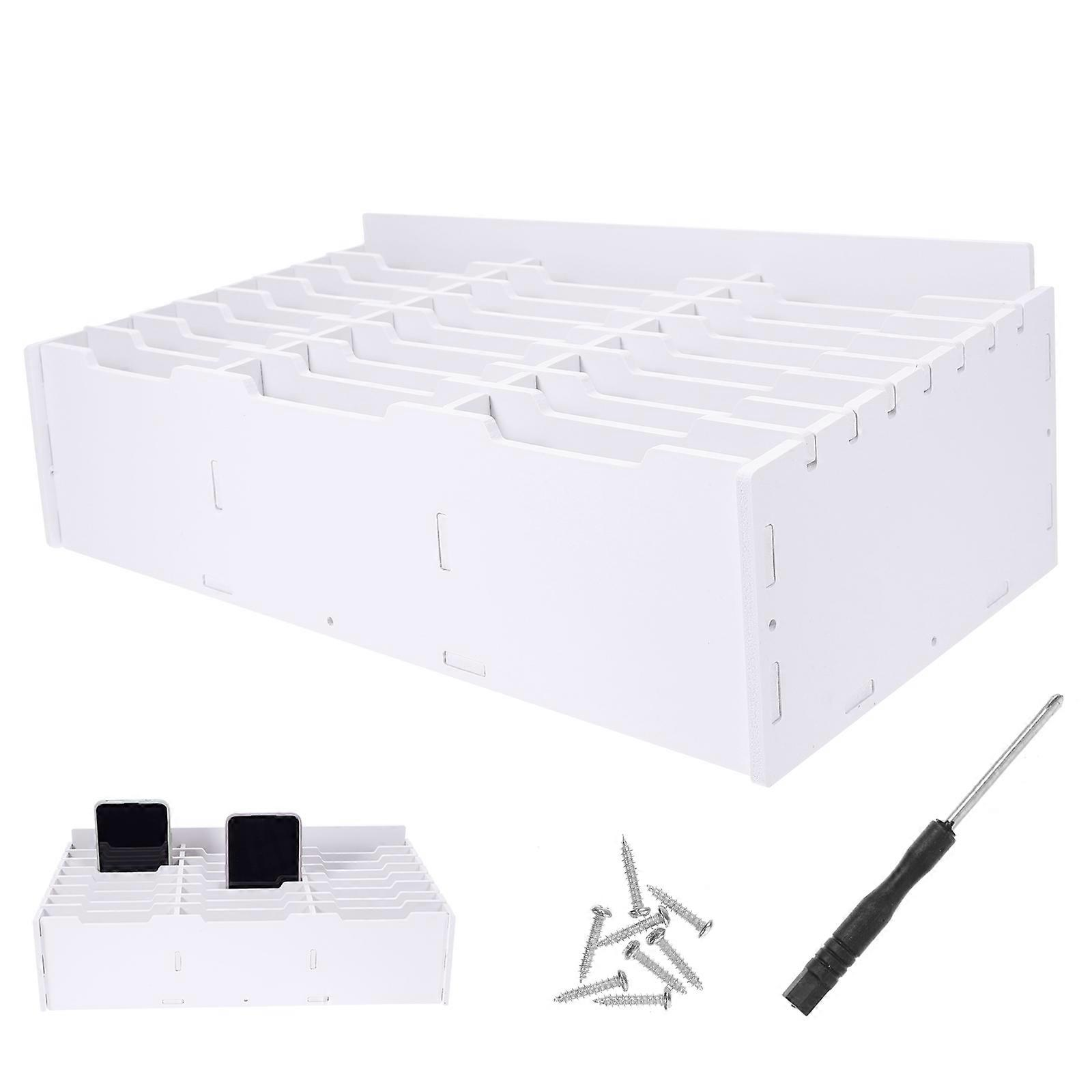 Classroom Phone Holder Desk Organizer 24 Grid Storage Box
