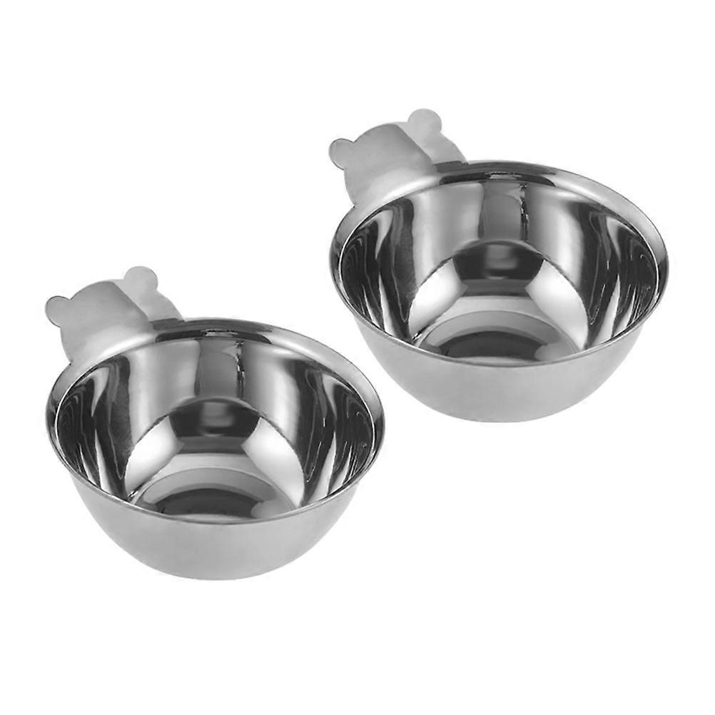 Household Spice Plate Dipping Plate 9X9CM Silver Simple And Design For Families 2Pcs