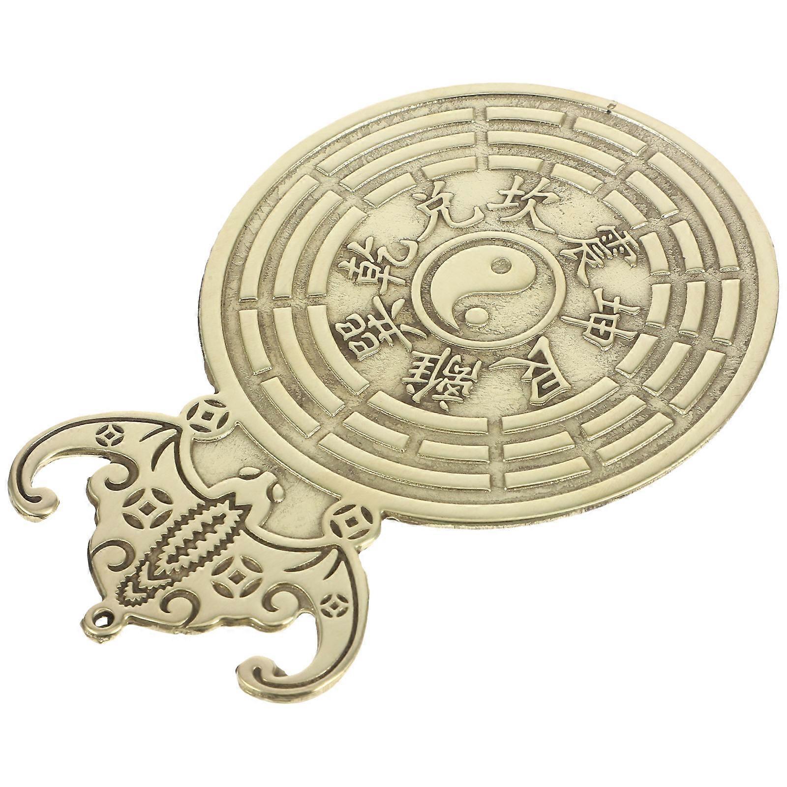 Chinese Style Vintage Bagua Pendant Design For Car Ornament And Housewarming Gift 10.4x7cm 1Set