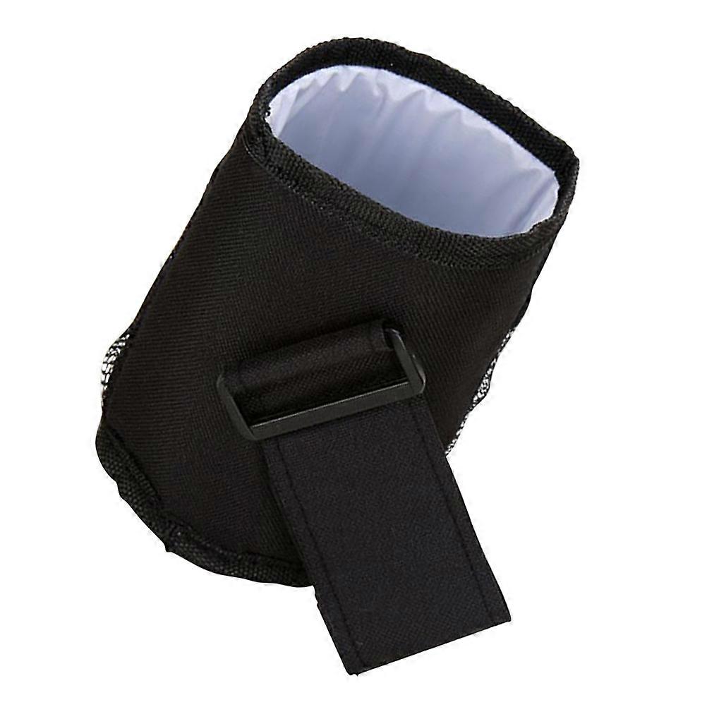 Portable Holder For Stroller Umbrella Stroller Black Oxford Fabric With Bottle Storage 1Set
