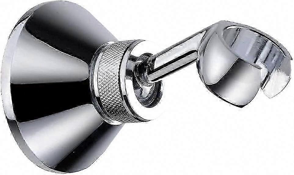 Adjustable Shower Head Hand Shower Holder Bracket Chrome Wall Mount Clamp for Bathroom Silver