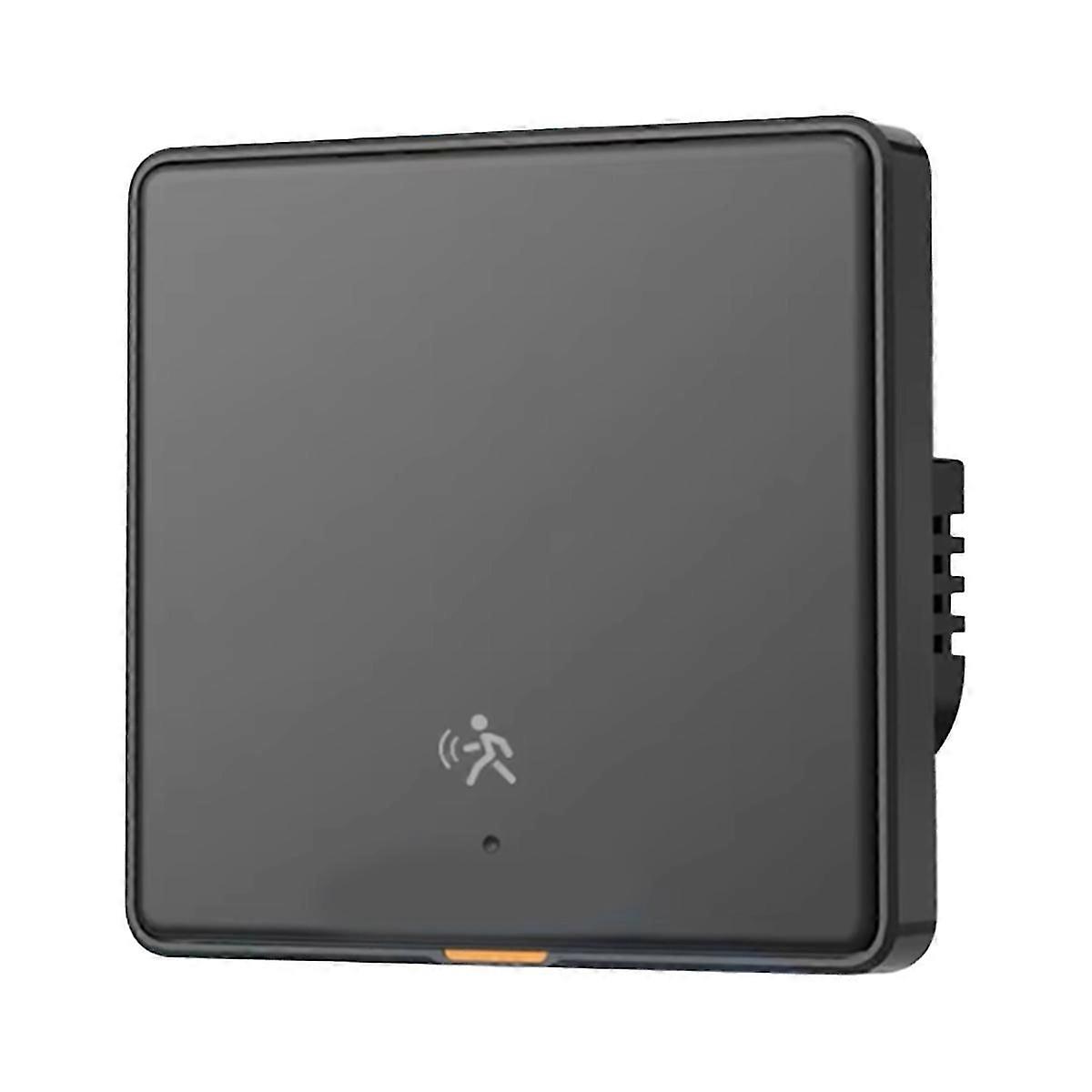 Exquisite Tuya ZigBee 3.0 Smart Light Switch with 6M Radar Human Motion Detection Alarm Sensor No/Need Neutral Wire Switch Black
