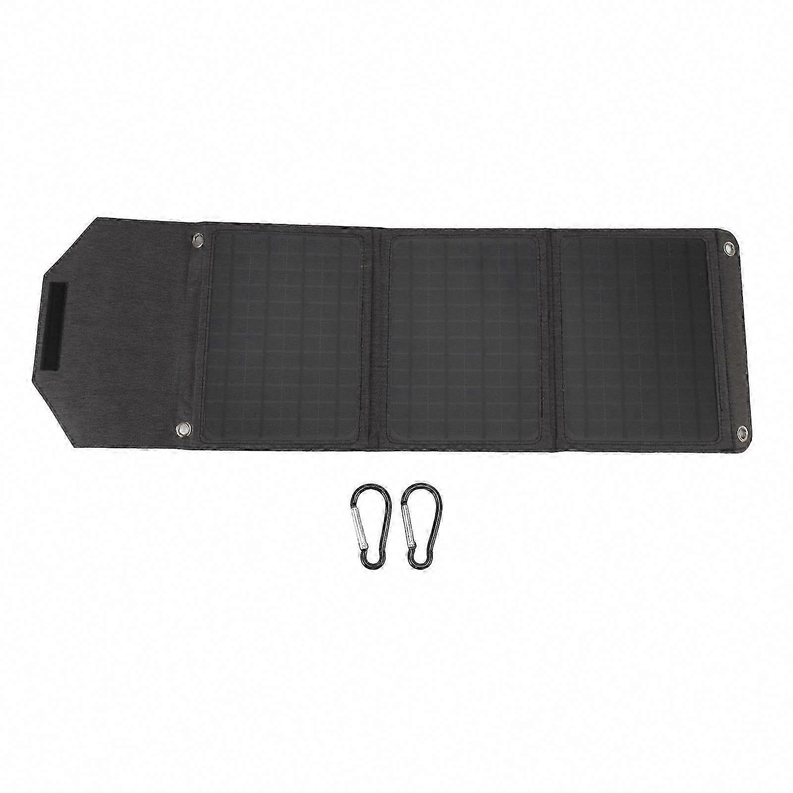 18W 18V Monocrystalline Solar Panel with USB & Type C Output for Charging Phones & Devices