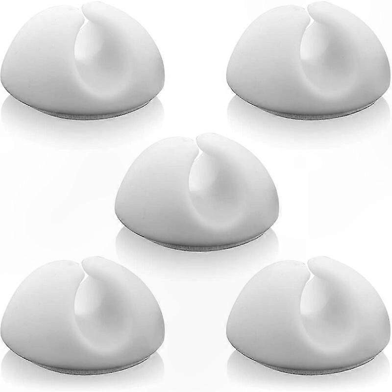 White Cable Management Clips for Organizing Cables up to 8mm Diameter Multi-Pack