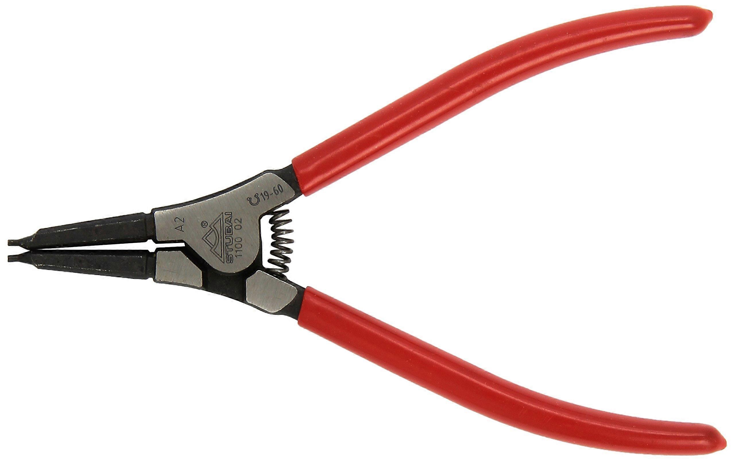 110002 Circlip Pliers A2 Straight Outside Use 190mm Black Red Silver Durable Tool for Precision Circlip Installation