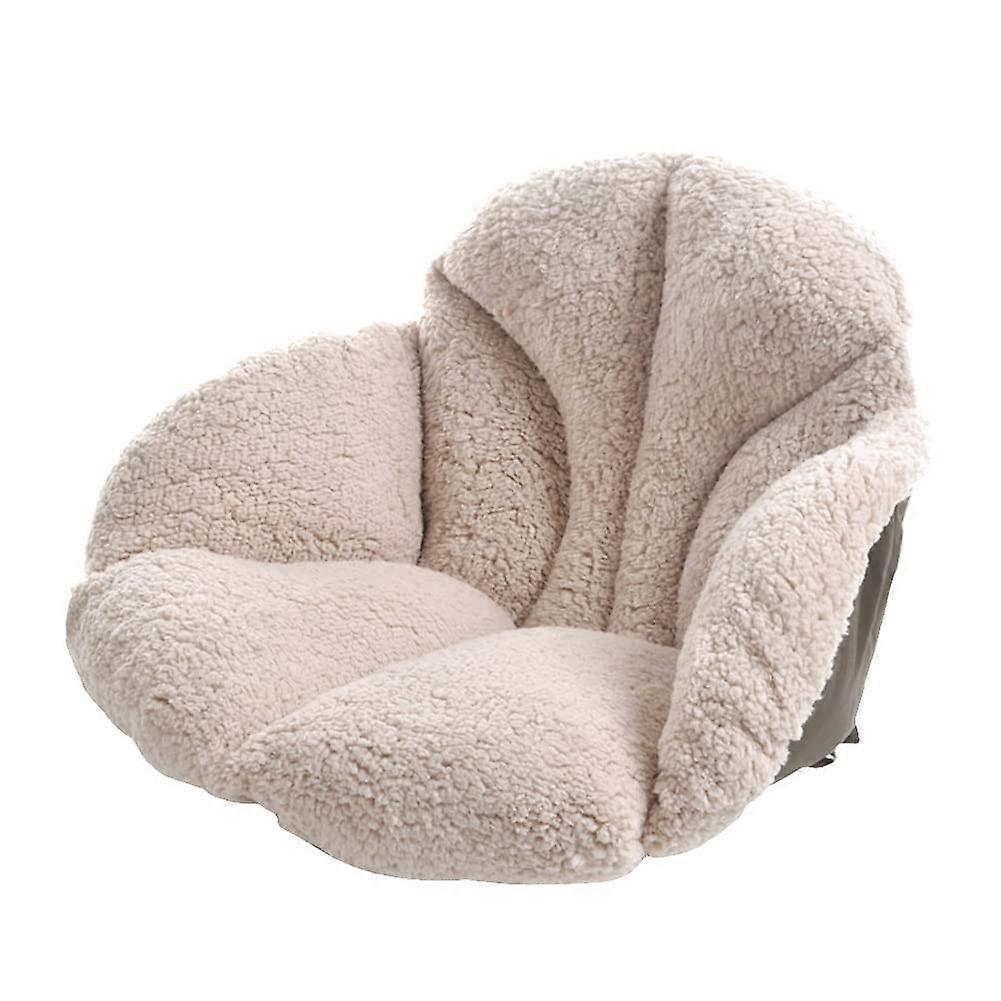 Back Support Cushion Soft Warm Plush Seat Pad for Armchair, Car, Wheelchair