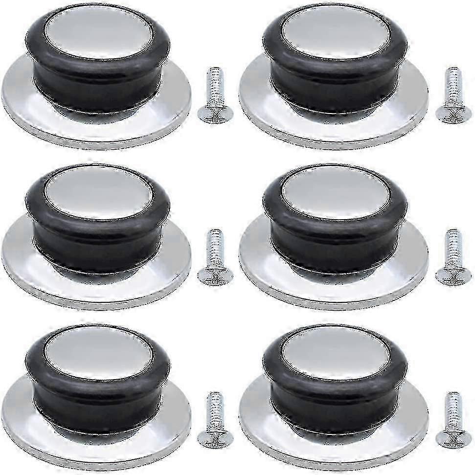 6-Piece Universal Replacement Handles for Pot Lids - Durable Kitchen Cabinet Knobs
