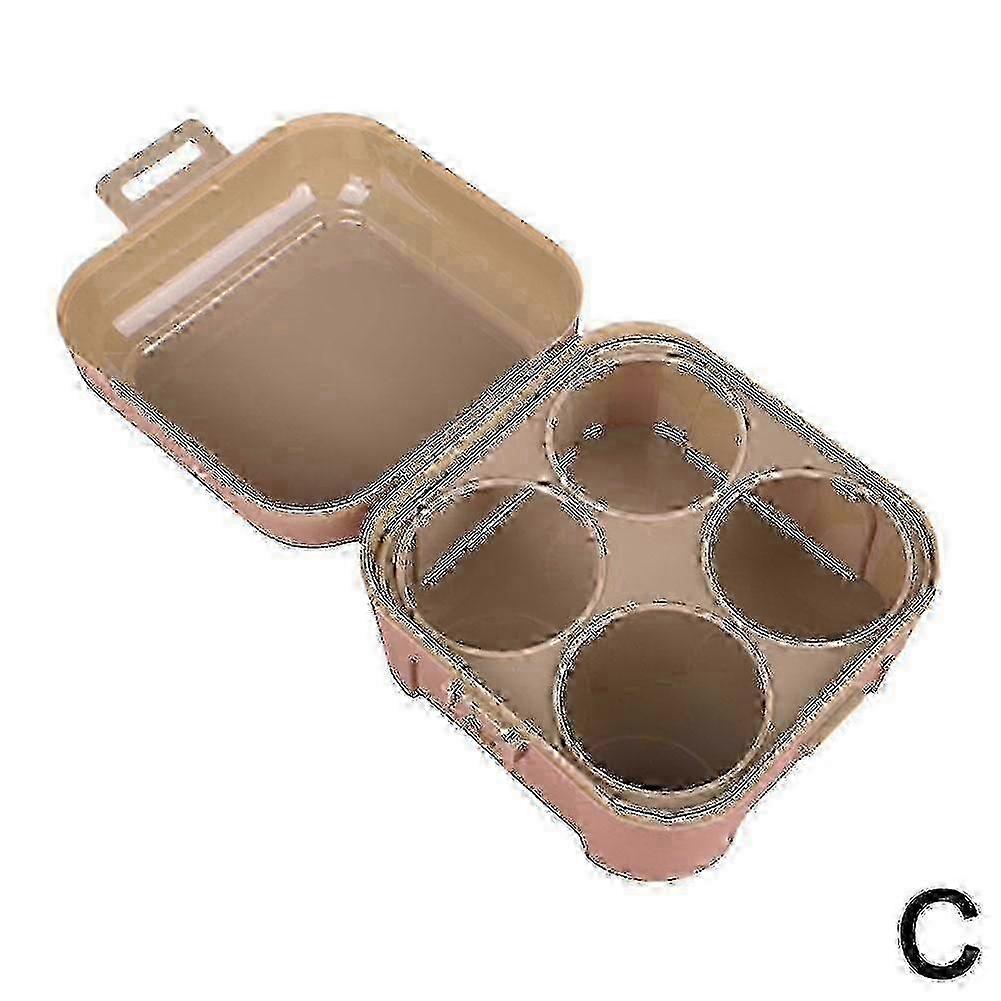 Colorful 4-Compartment Plastic Egg Storage Box for Organizing and Storing Eggs Safely