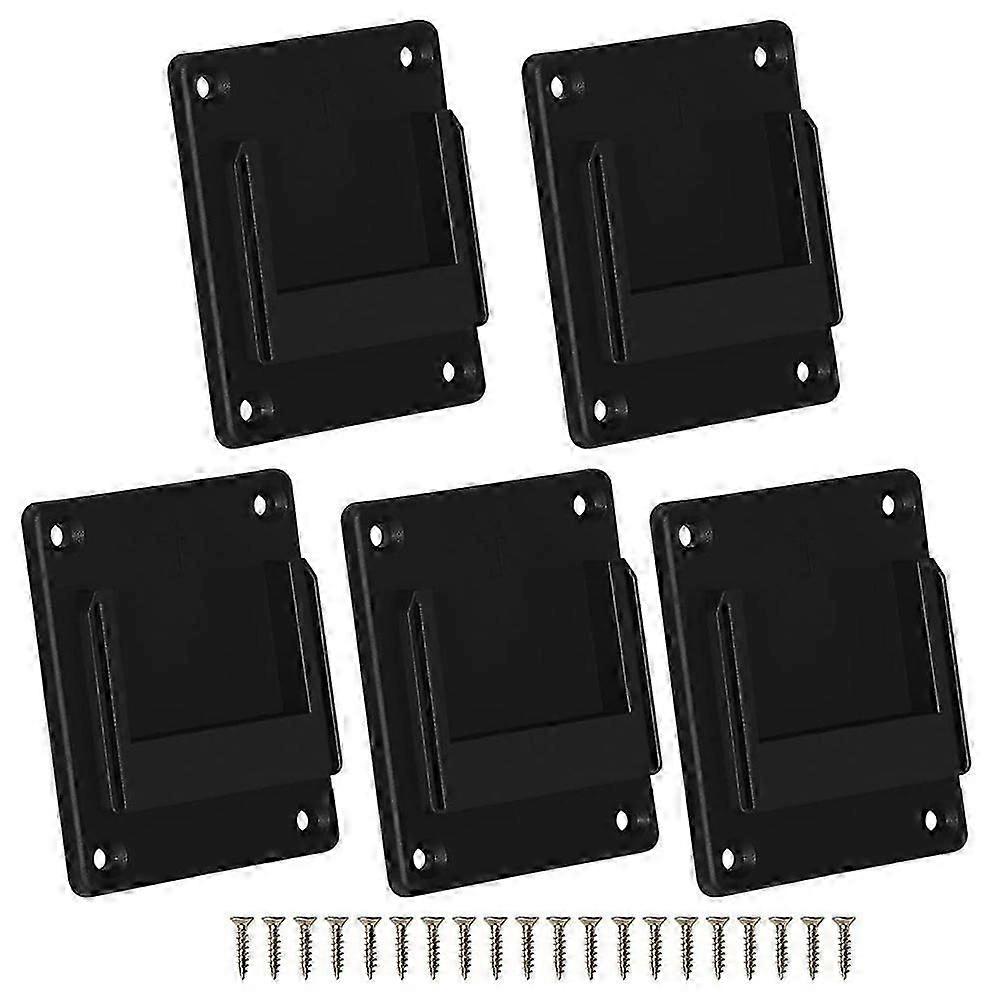 5Pc Wall Mount Holder Tool Storage Rack for Hitachi 18/36V Tool Black