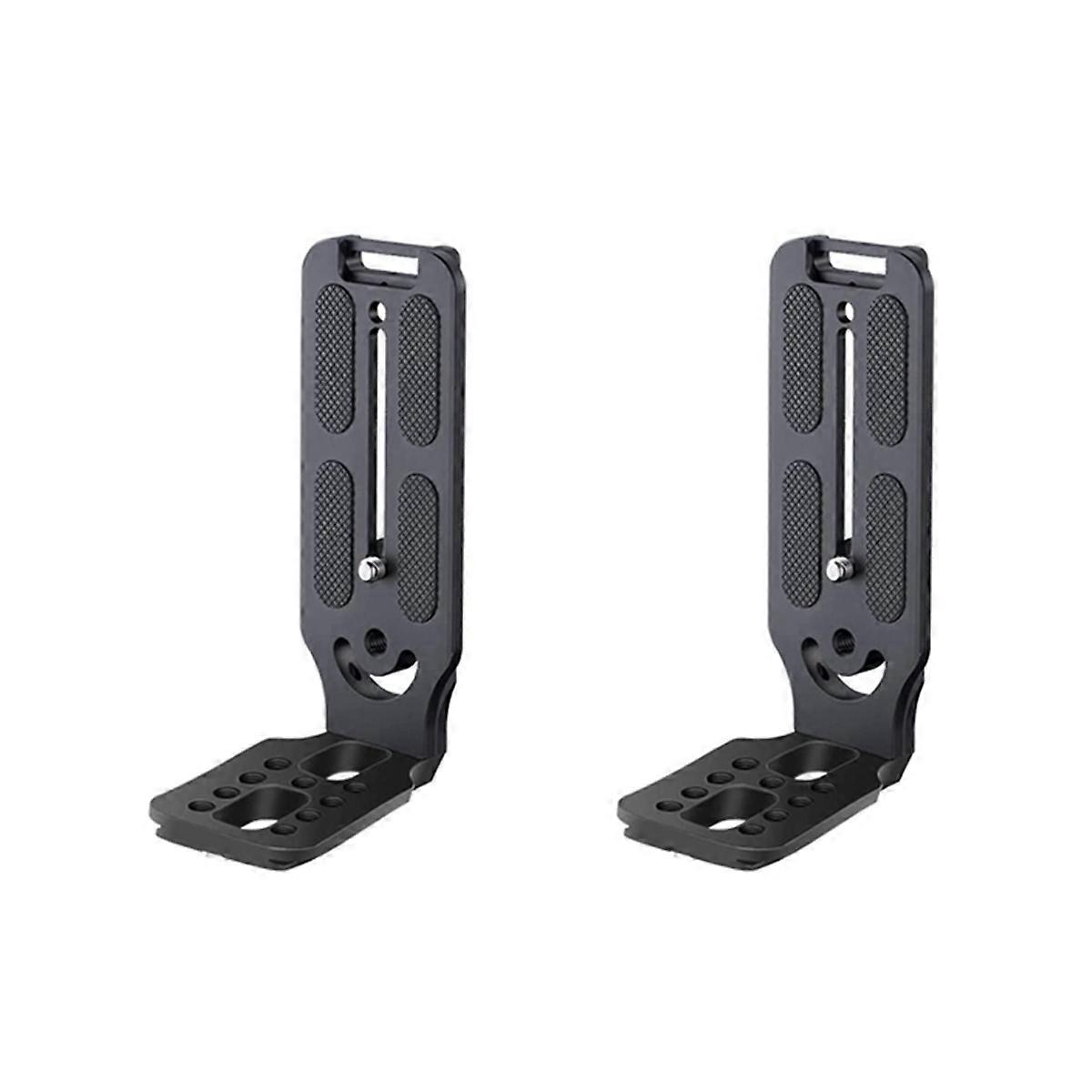 2X DSLR Camera L Bracket Vertical Horizontal Switching Tripod Quick Release Plate for