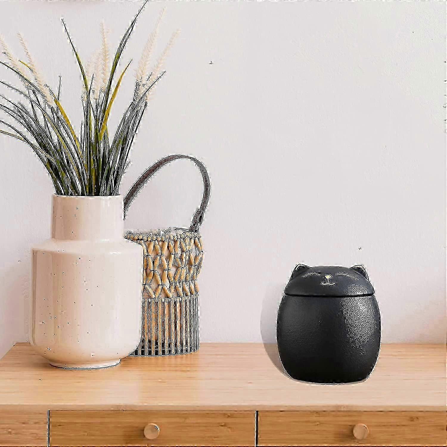 Cat Urn For Cat Ashes Keepsake Pet Urns Cats Black Cat Urn 3" X 3